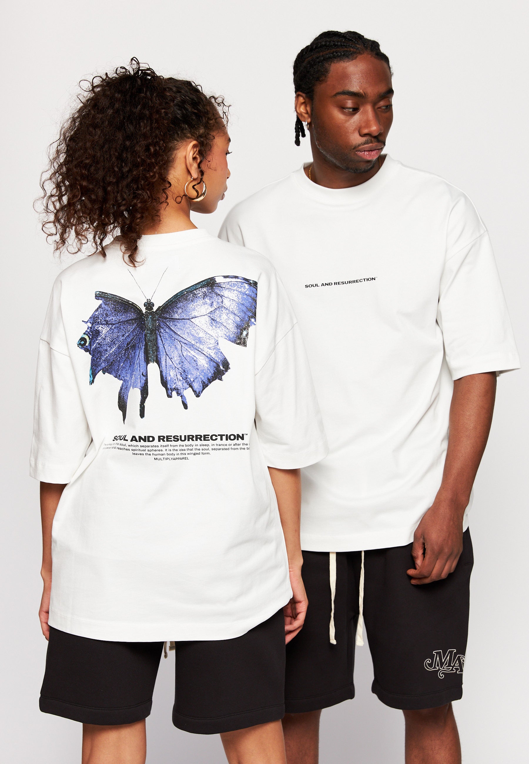 Oversize T-shirt BUTTERFLY Off White