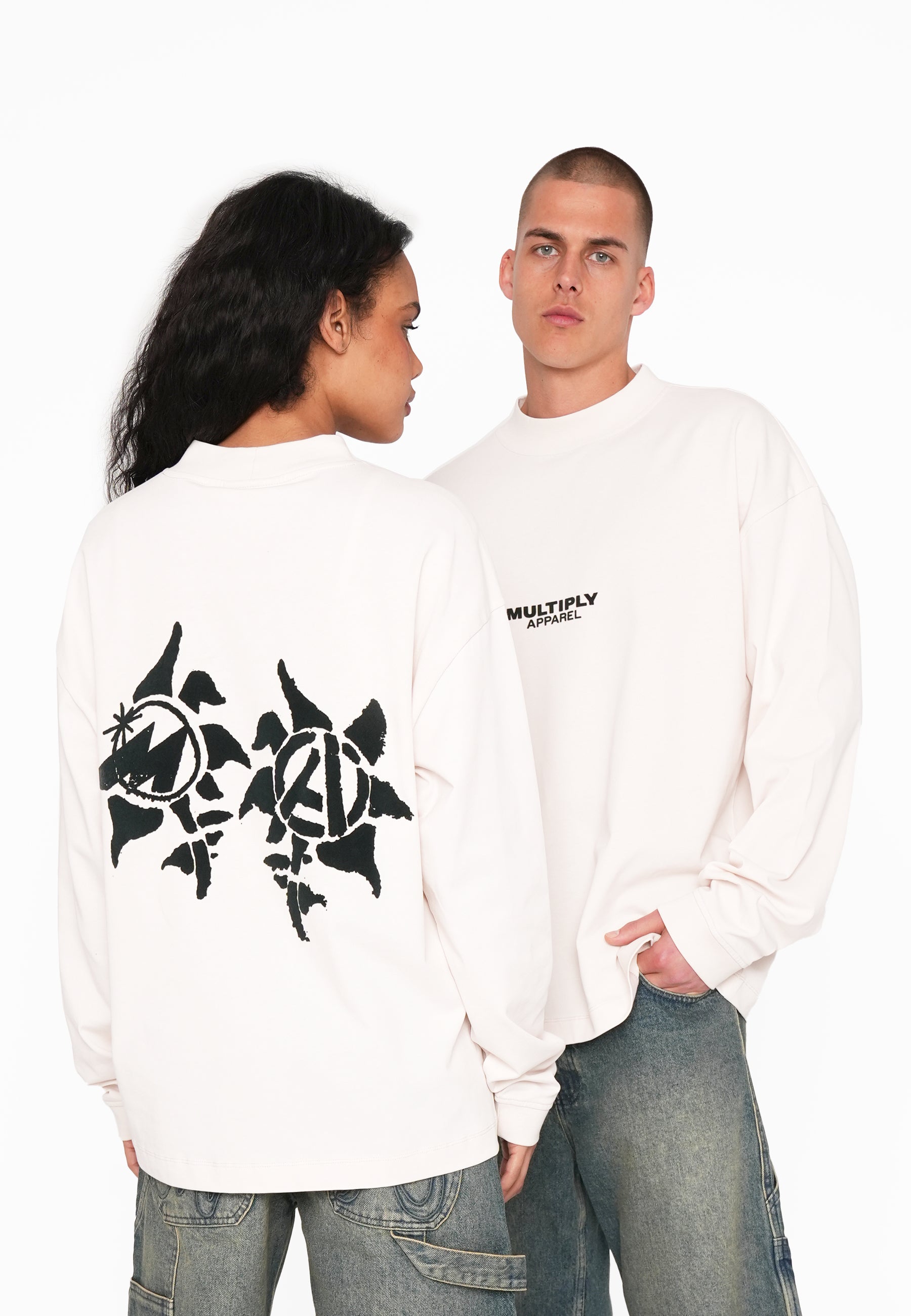 Oversize Longsleeve SUNFLOWER White Sand