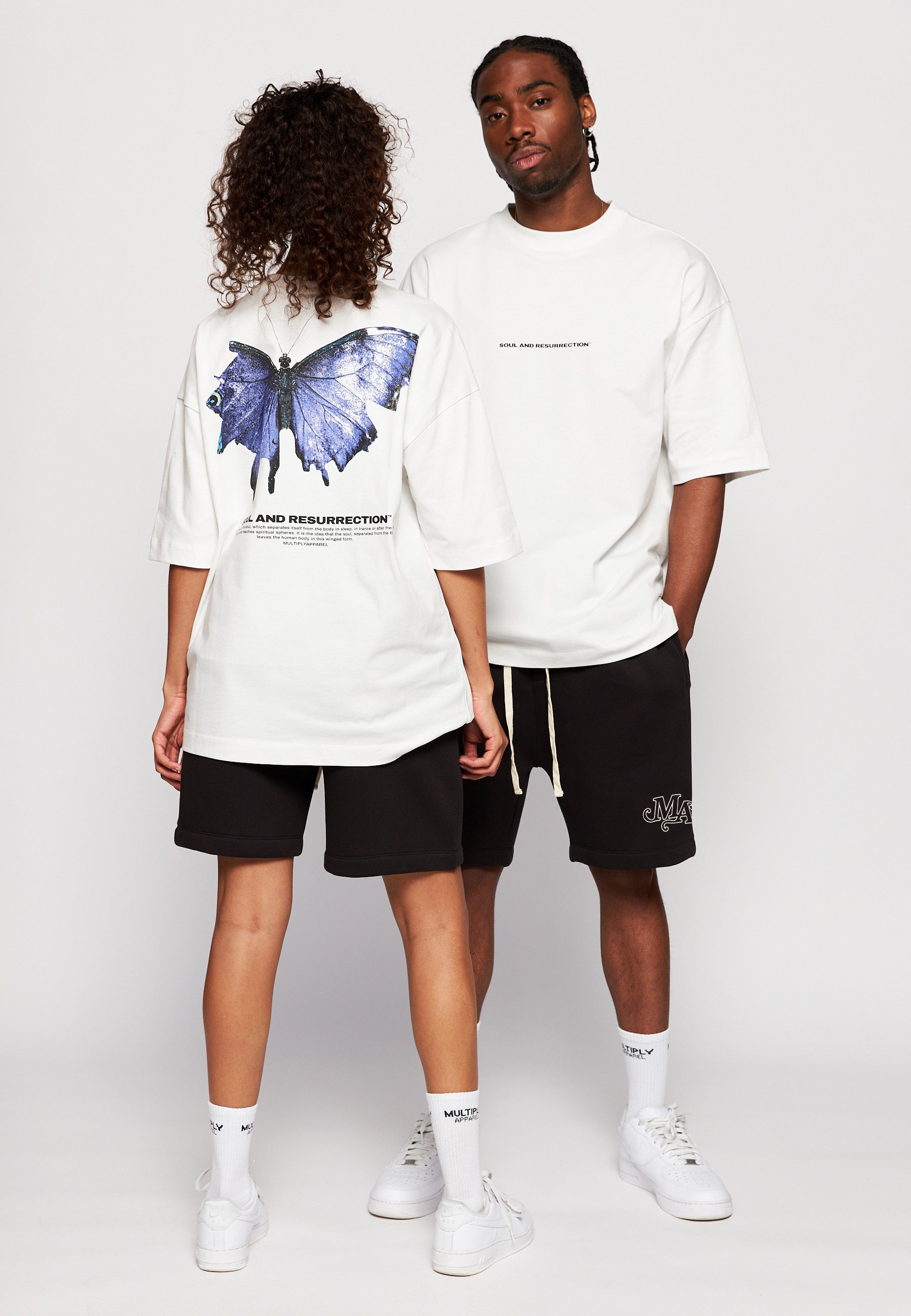 Oversize T-shirt BUTTERFLY Off White