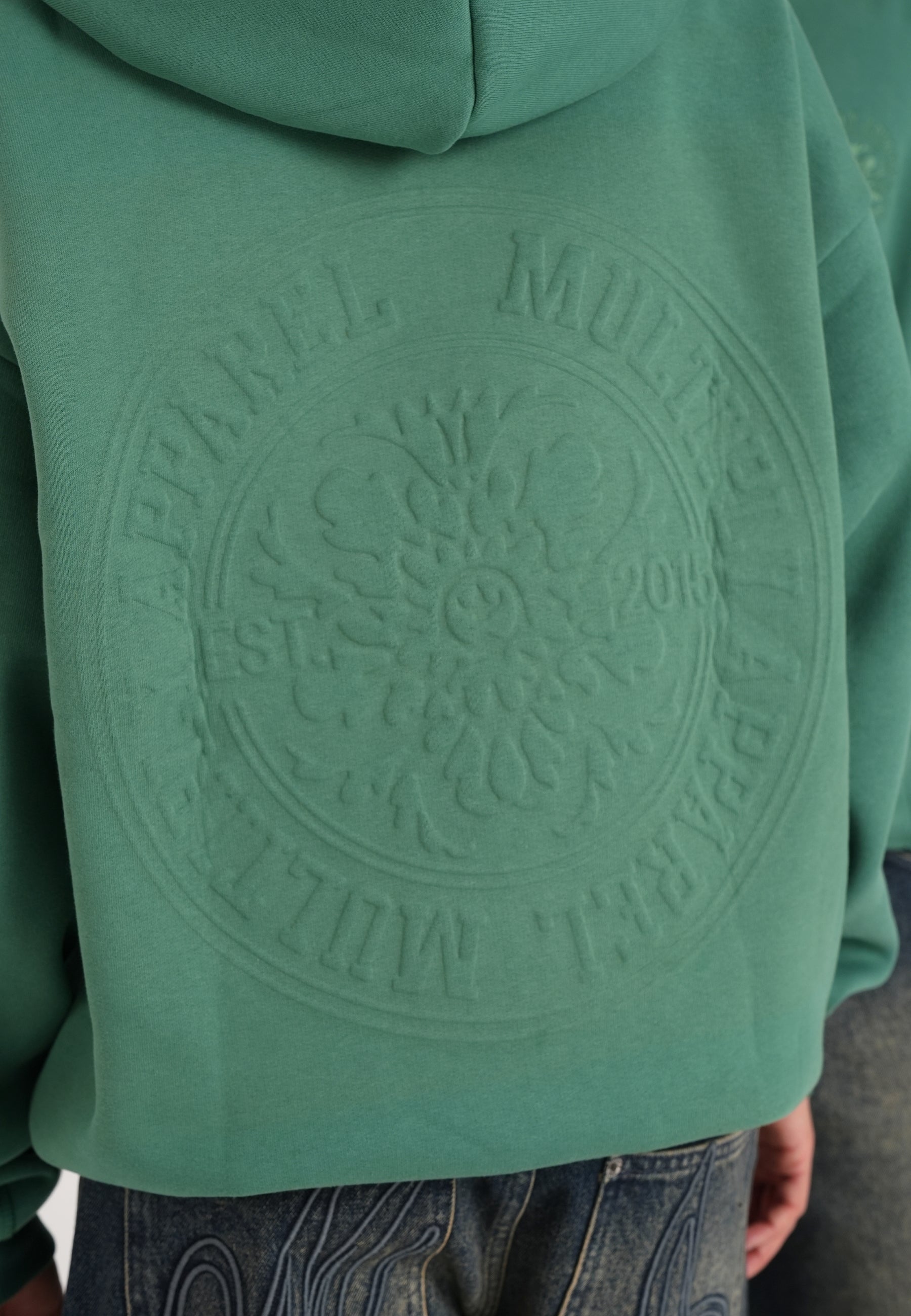Oversize Zip Hoodie SEALED Smoke Pine