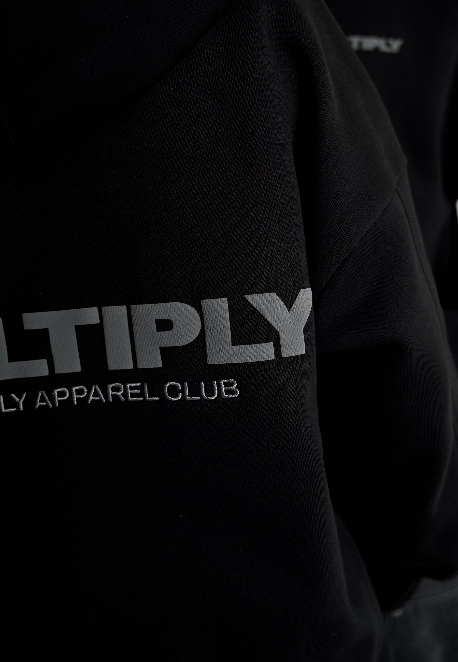 Oversize Zip Hoodie MULTIPLY 2 Black