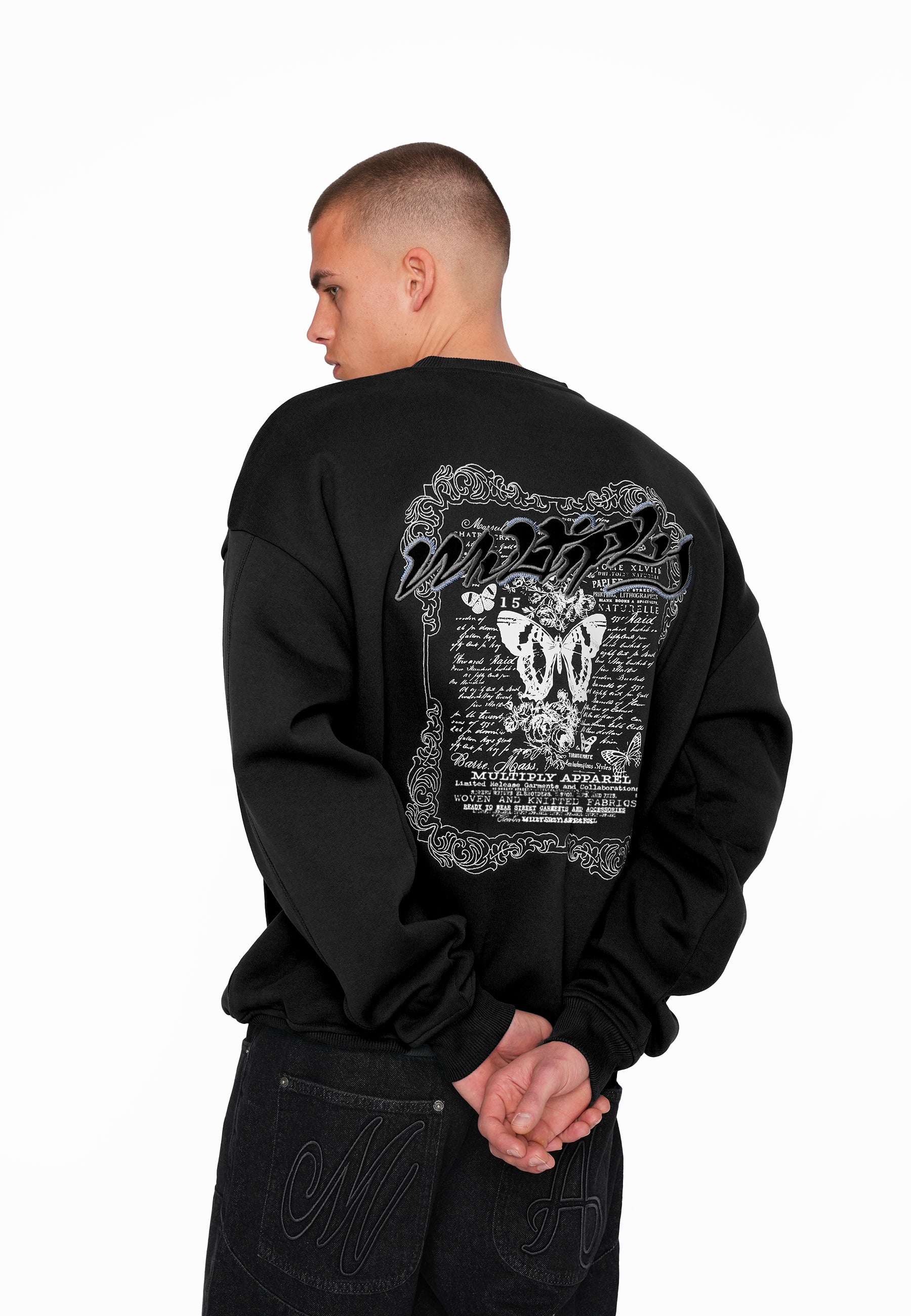 Oversize Sweatshirt MANUSCRIPT Black