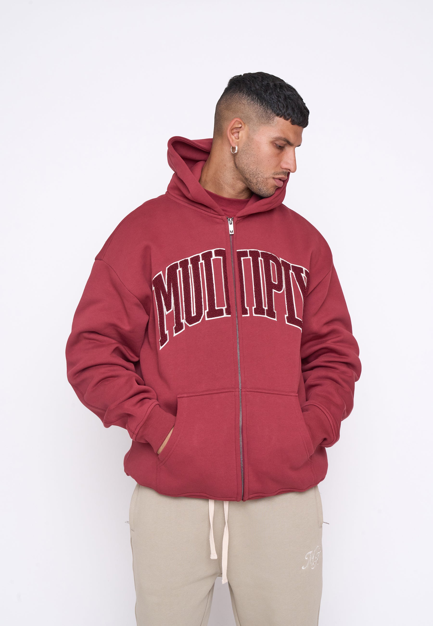 Oversize Zip Hoodie MAJOR Ruby Wine