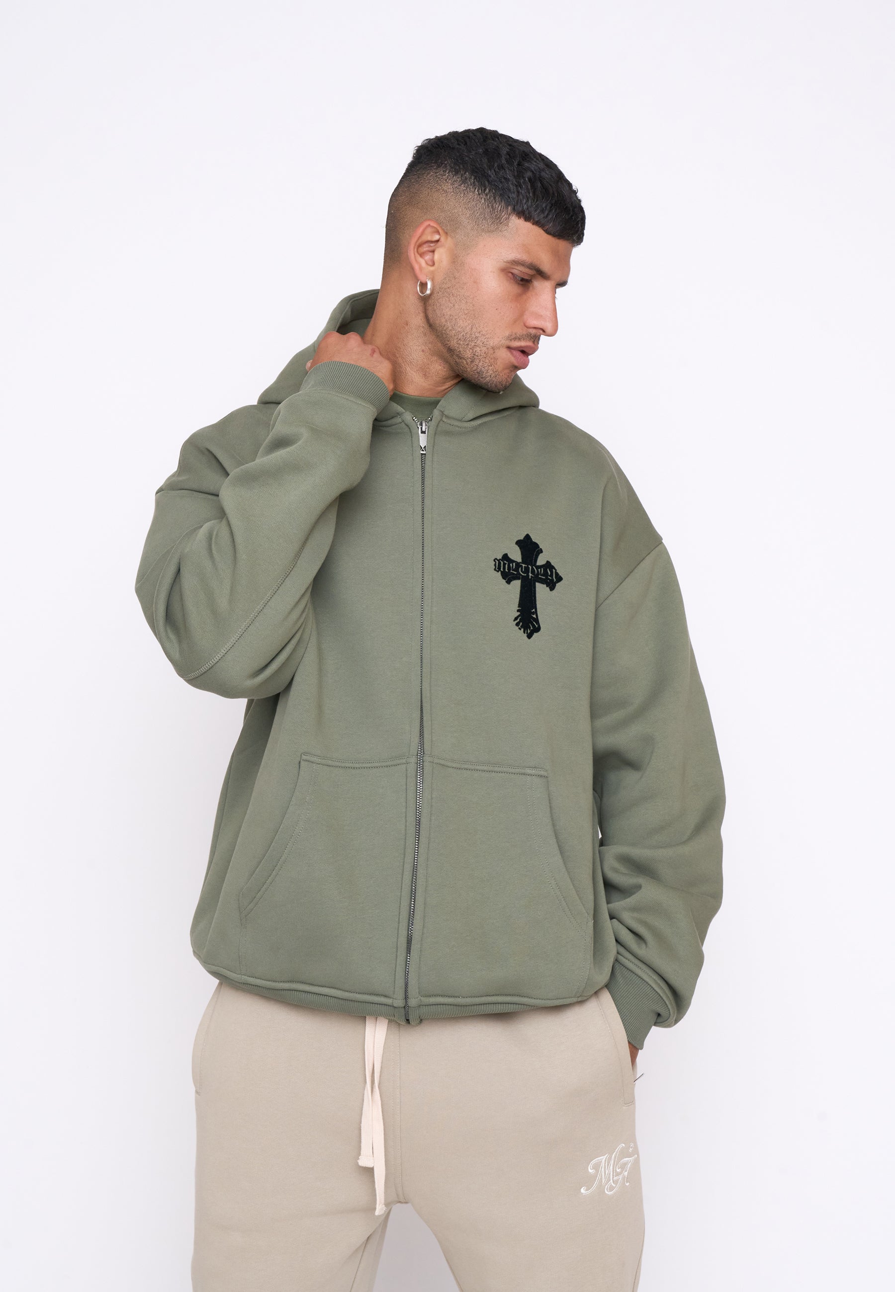 Oversize Zip Hoodie CAVALRY Four Leaf Clover