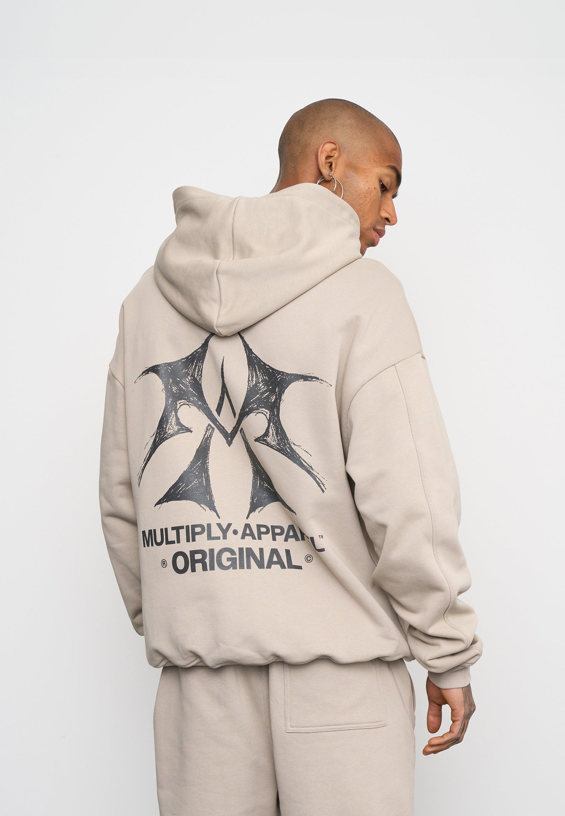 Oversize Zip Hoodie SKETCH Vintage Khaki