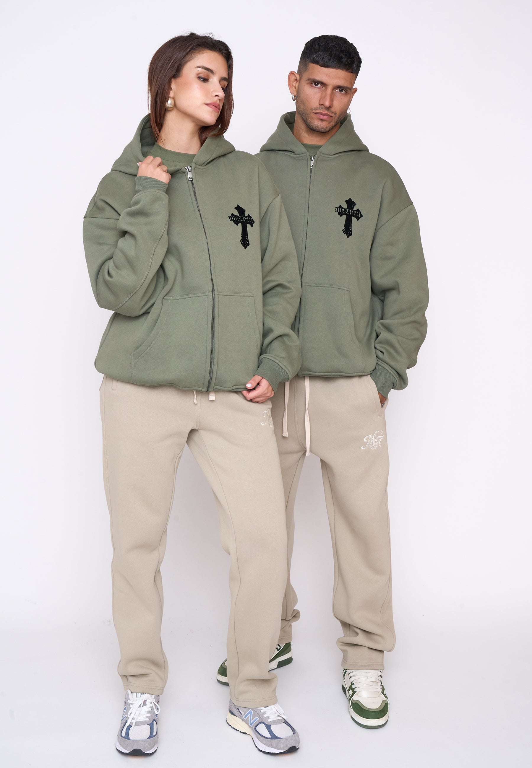 Oversize Zip Hoodie CAVALRY Four Leaf Clover