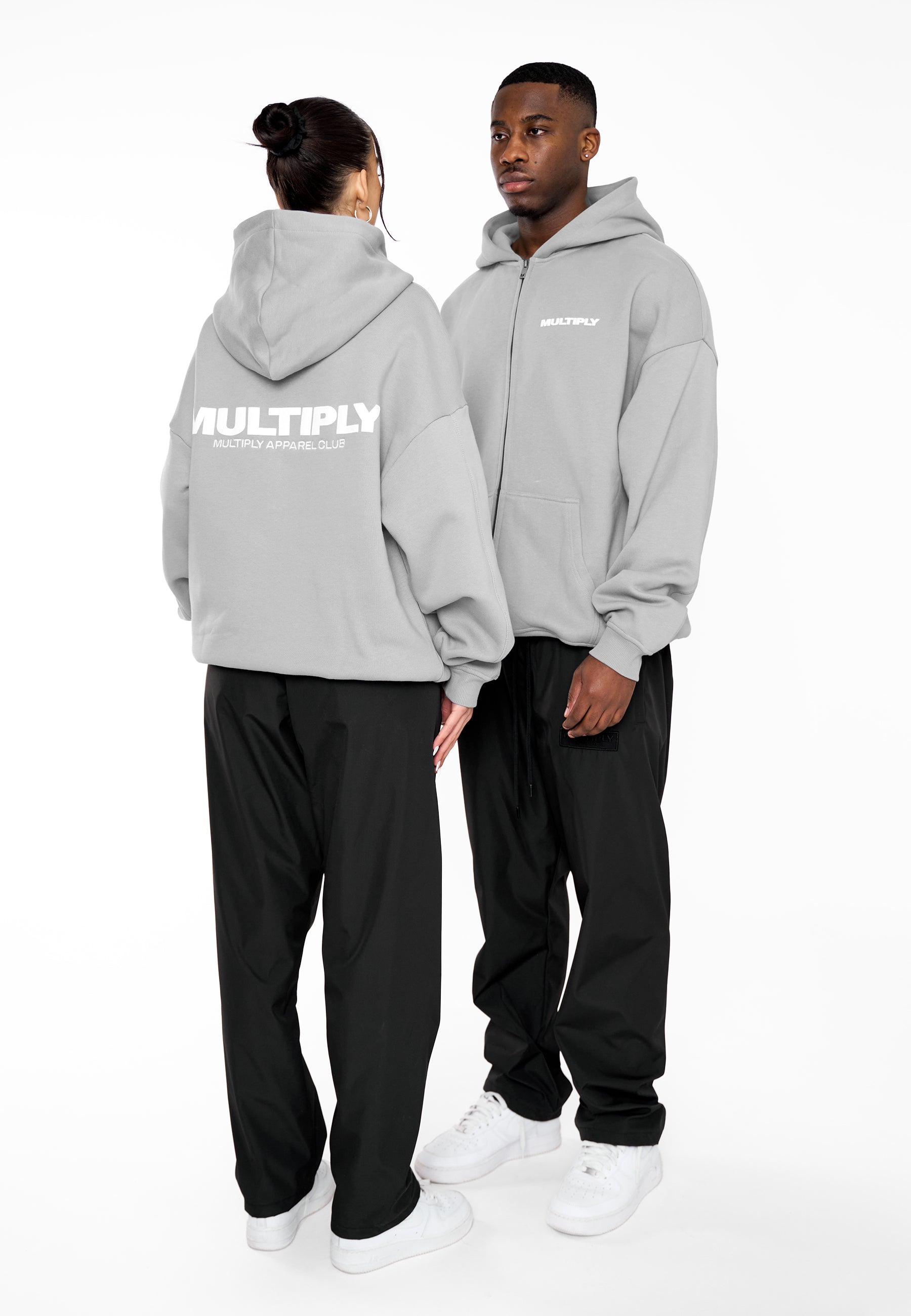 Oversize zip hoodie MULTIPLY Ultimate Grey