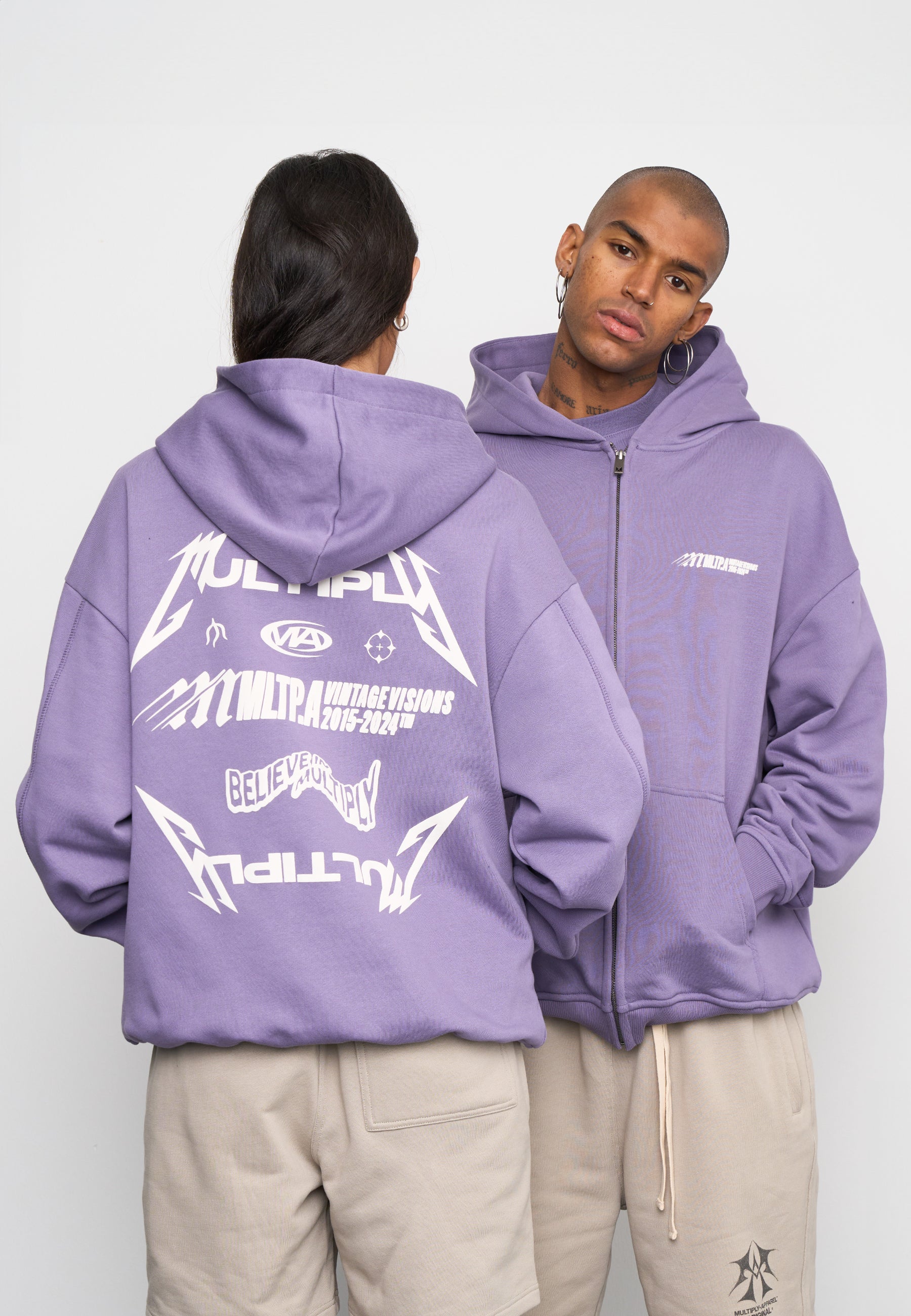 Oversize zip hoodie TEAMWORK Cadet