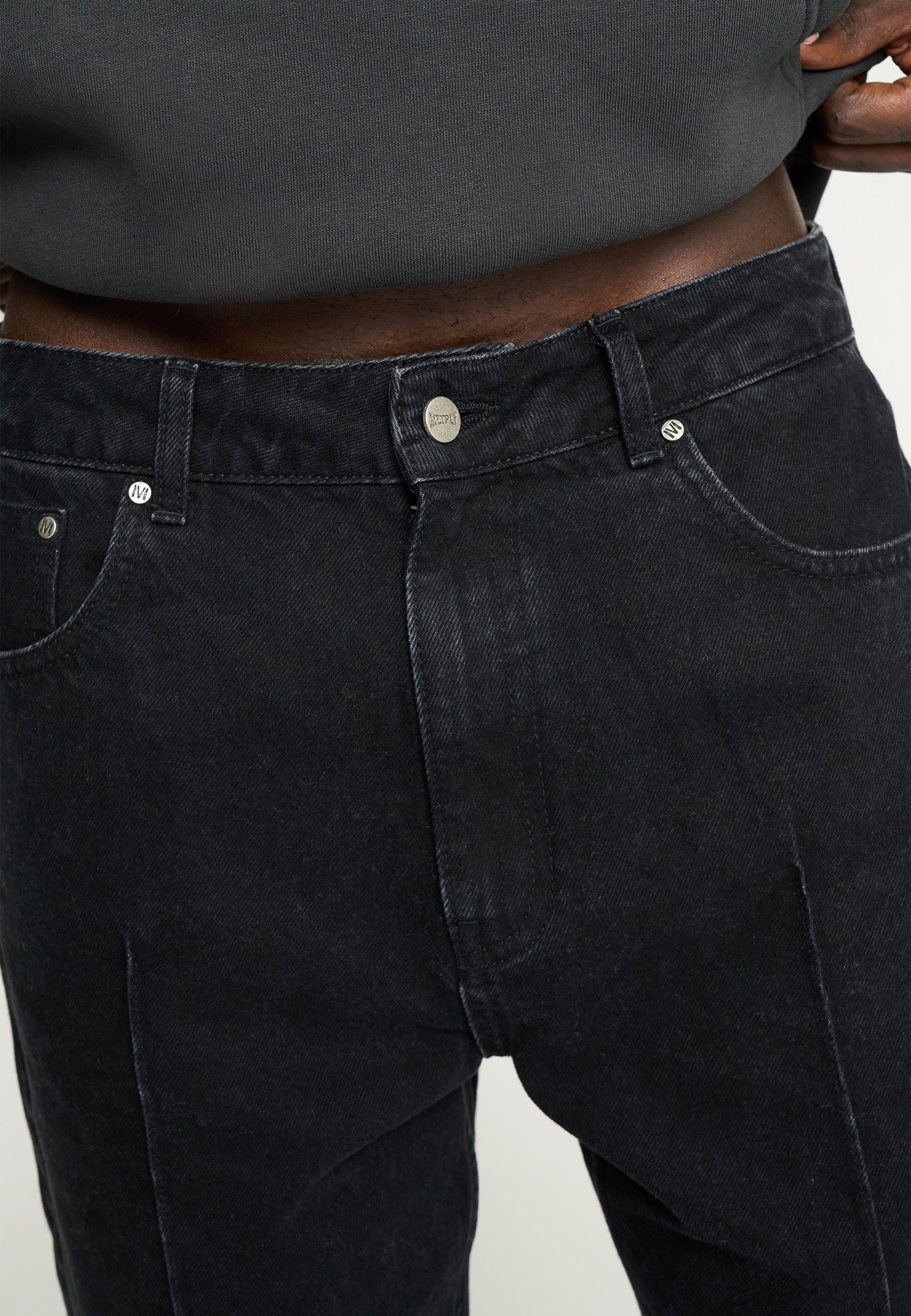 Multiply Pleated Denim Black