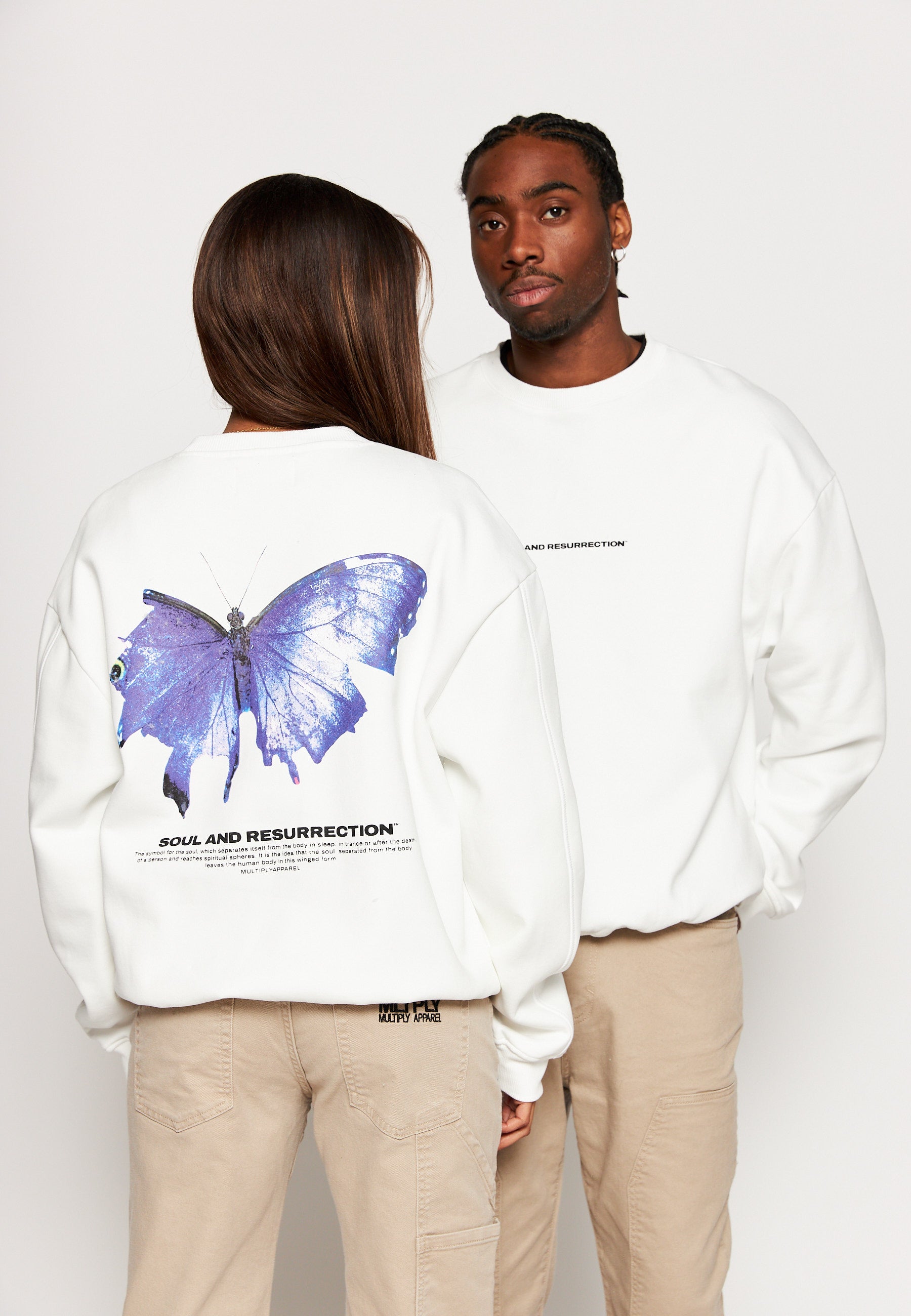 Oversized Sweatshirt BUTTERFLY Off White