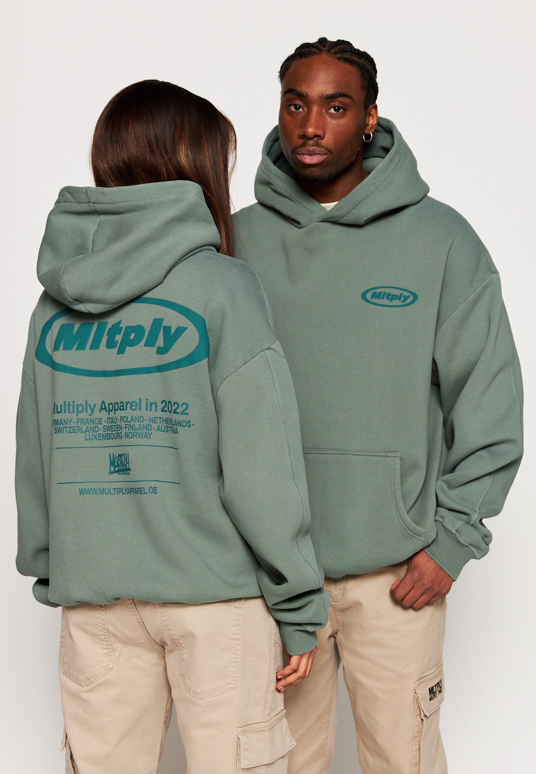 Oversize Hoodie CIRCLE Dark Forest Soda Washed