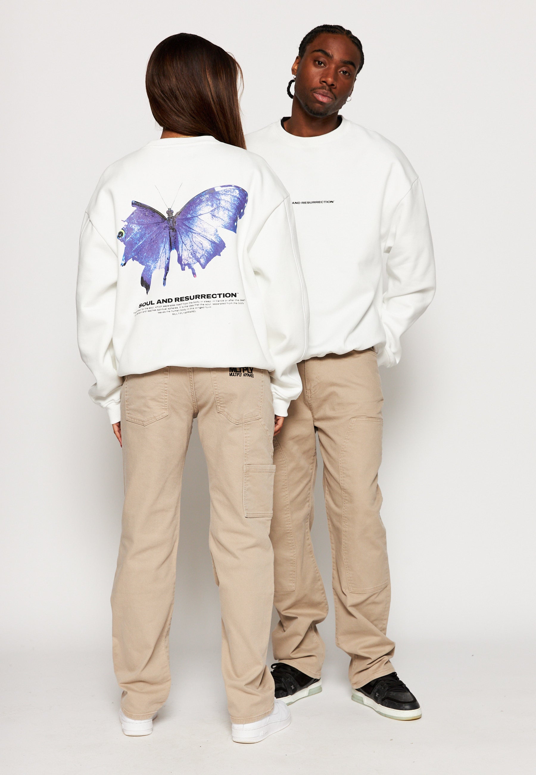 Oversized Sweatshirt BUTTERFLY Off White
