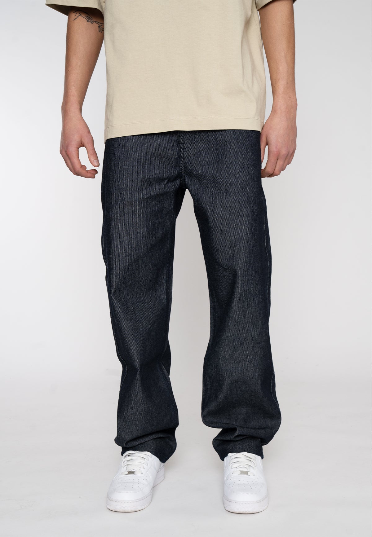 Wide Straight Jeans SLICK Blue Grey