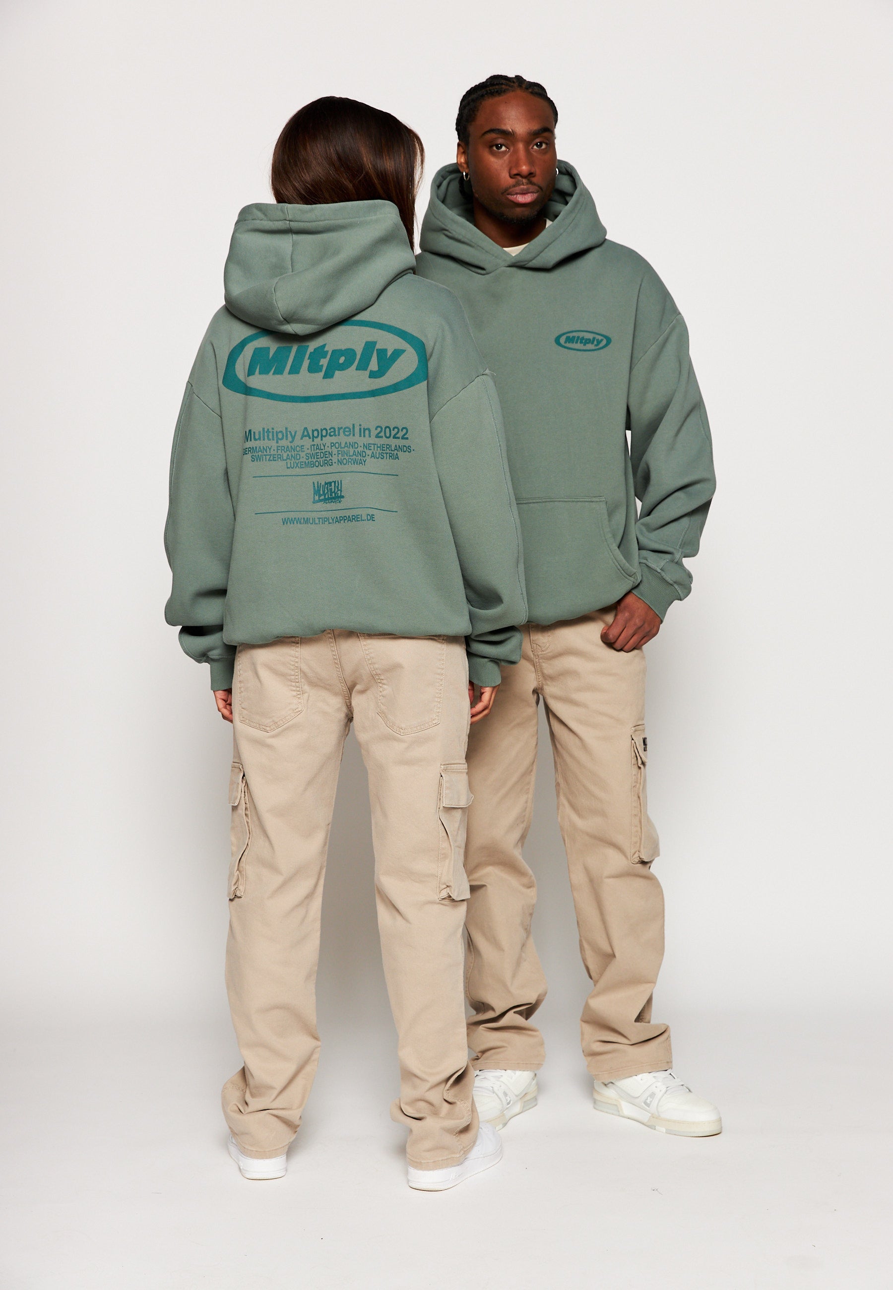 Oversize Hoodie CIRCLE Dark Forest Soda Washed