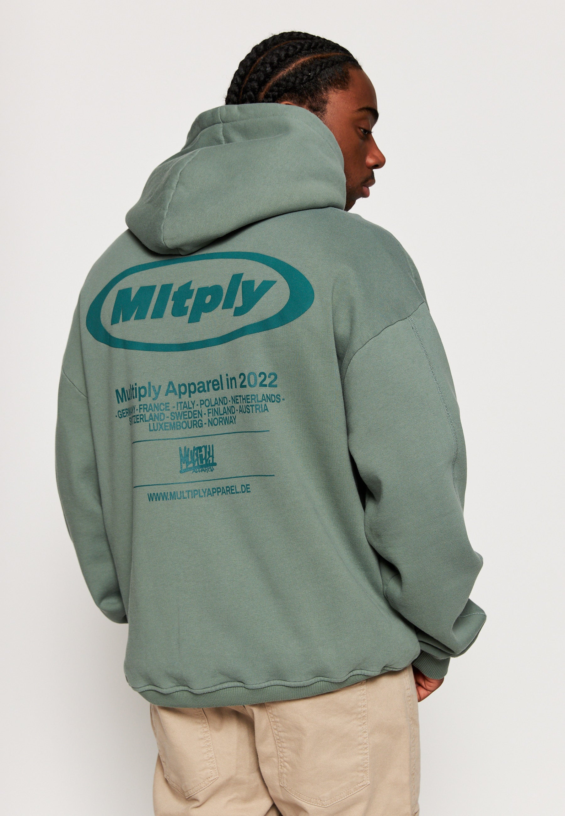 Oversize Hoodie CIRCLE Dark Forest Soda Washed