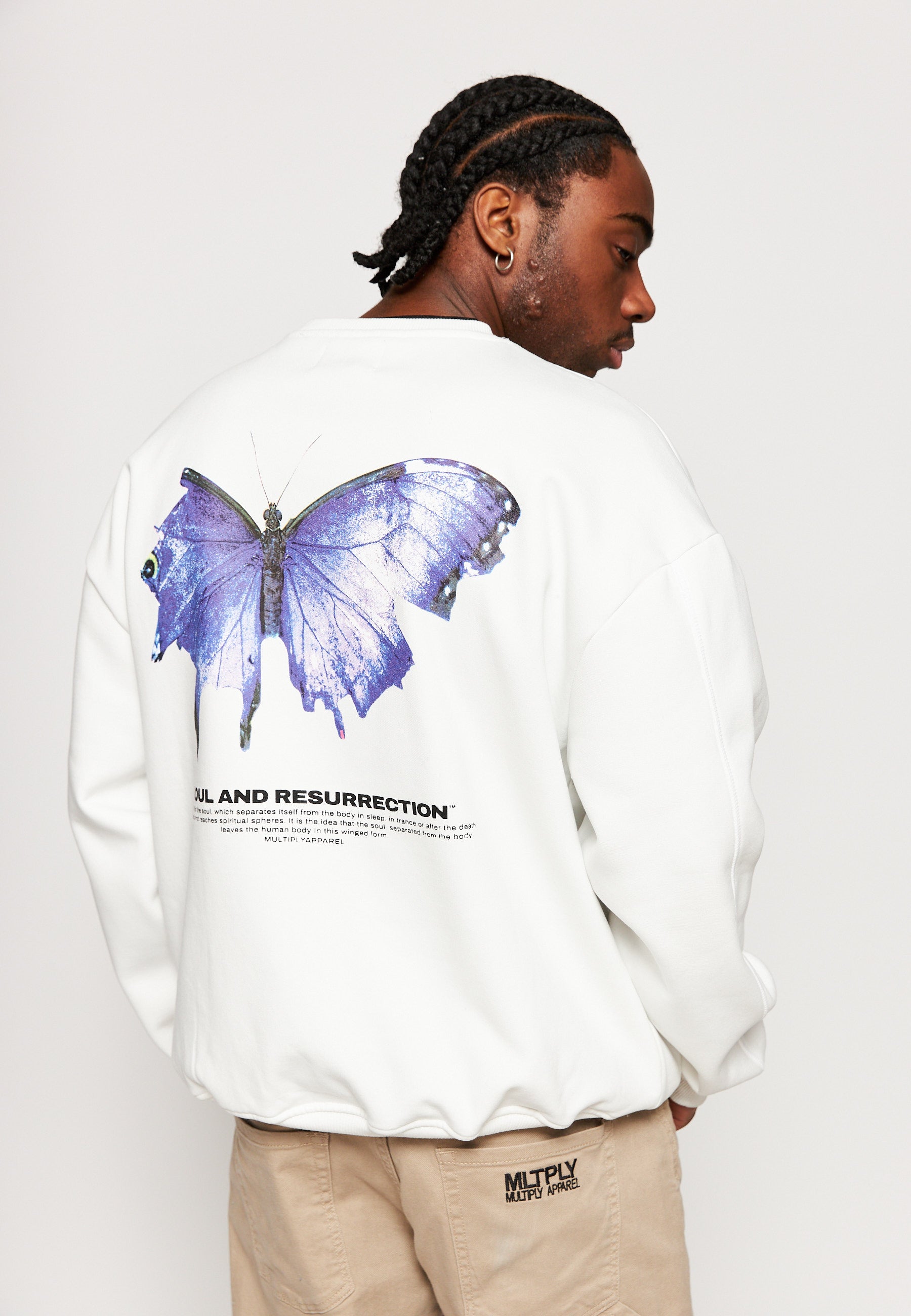 Oversized Sweatshirt BUTTERFLY Off White