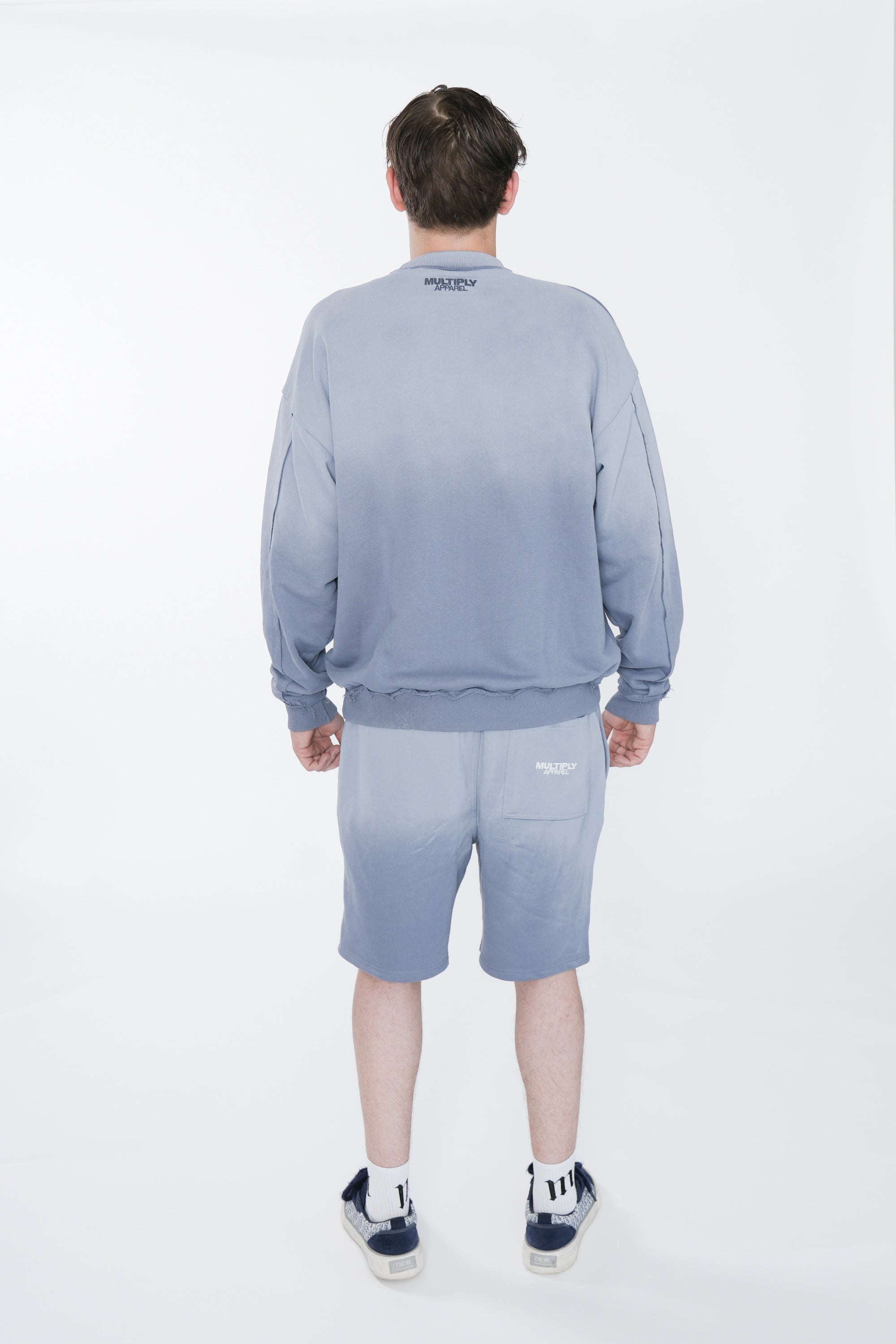 Oversize Raw Sweatshirt Ombre Flint Stone