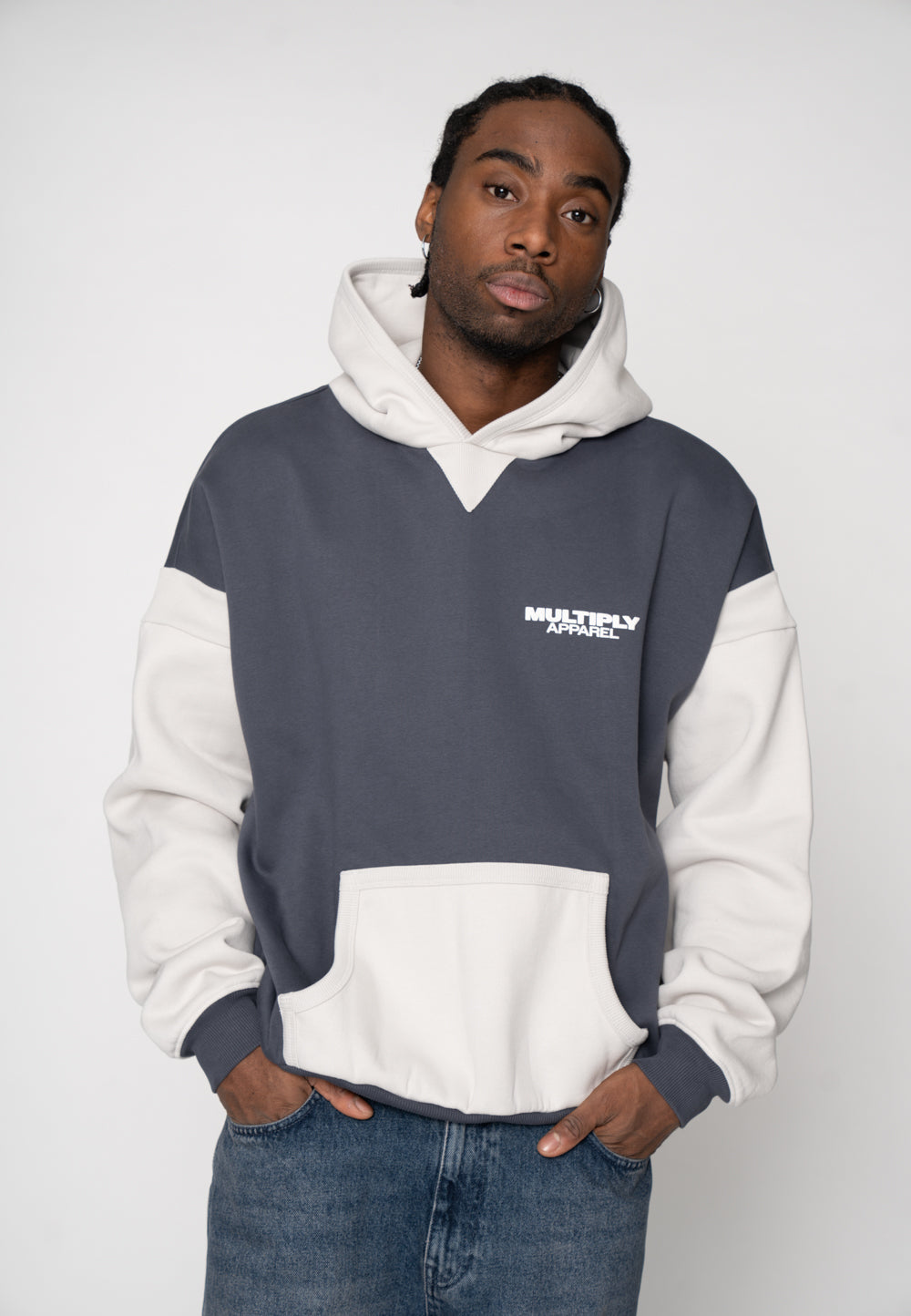 Oversize zip hoodie MULTIPLY Night Shadow