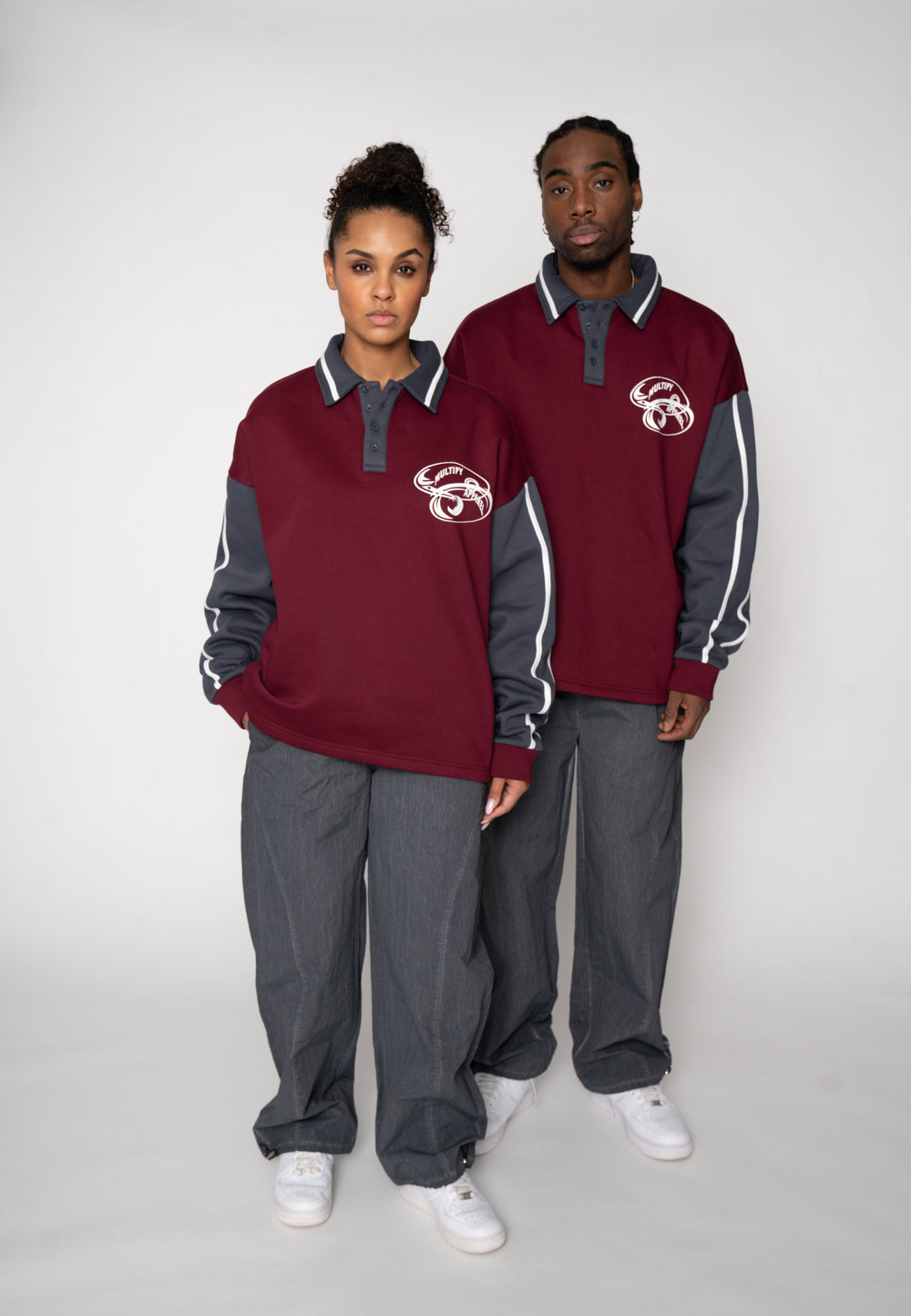 Oversized sweatshirt Polo RAD Maroon Red