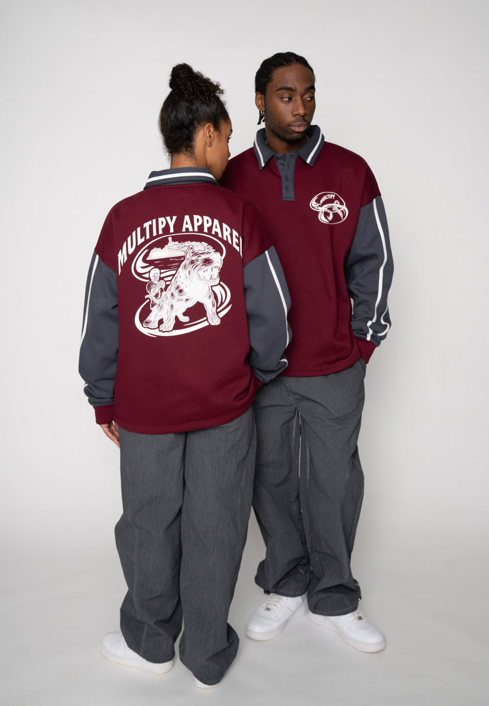 Oversized sweatshirt Polo RAD Maroon Red