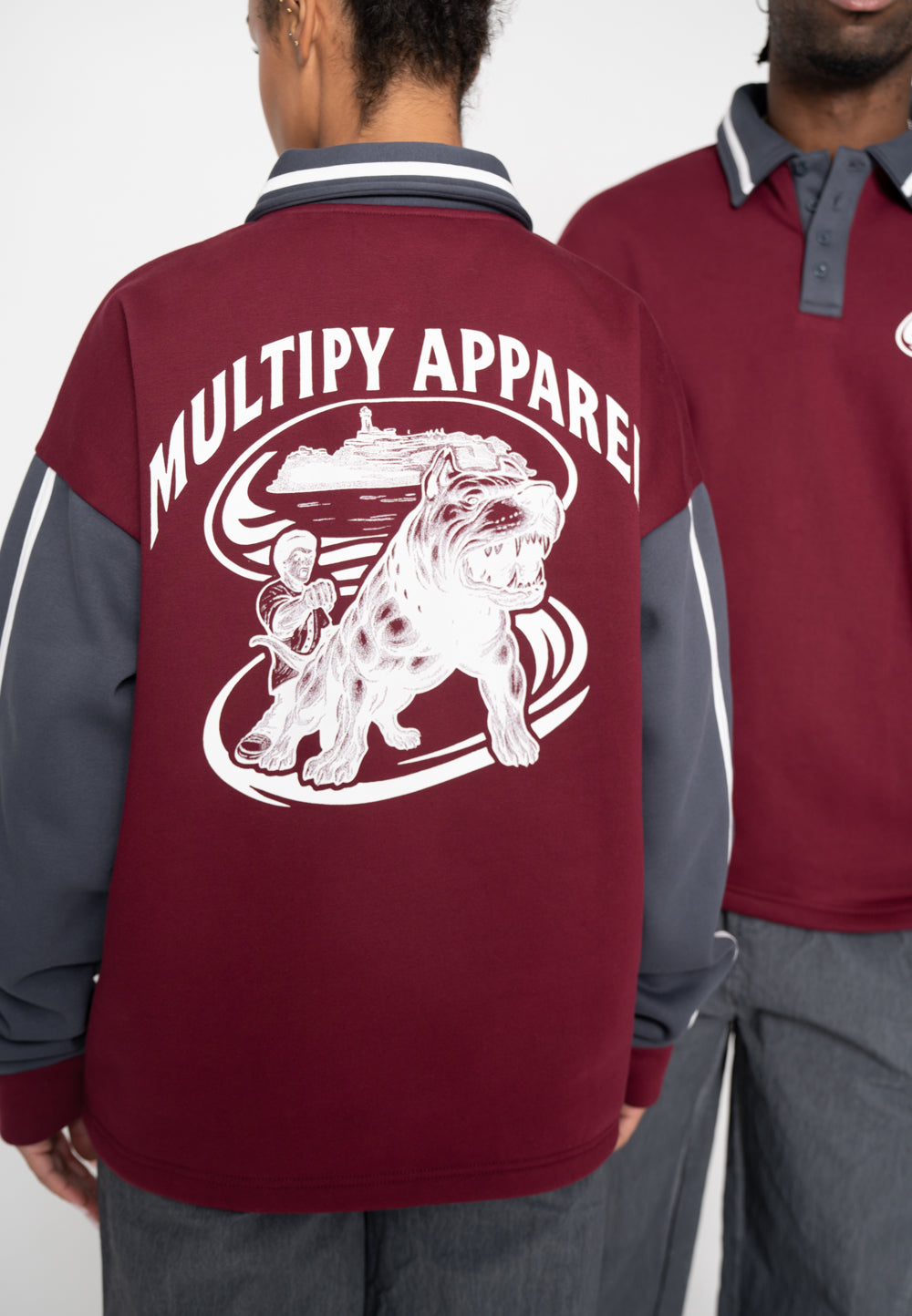 Oversized sweatshirt Polo RAD Maroon Red