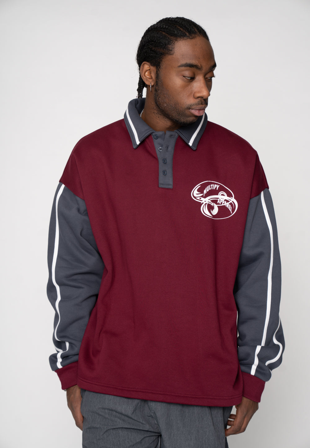 Oversized sweatshirt Polo RAD Maroon Red