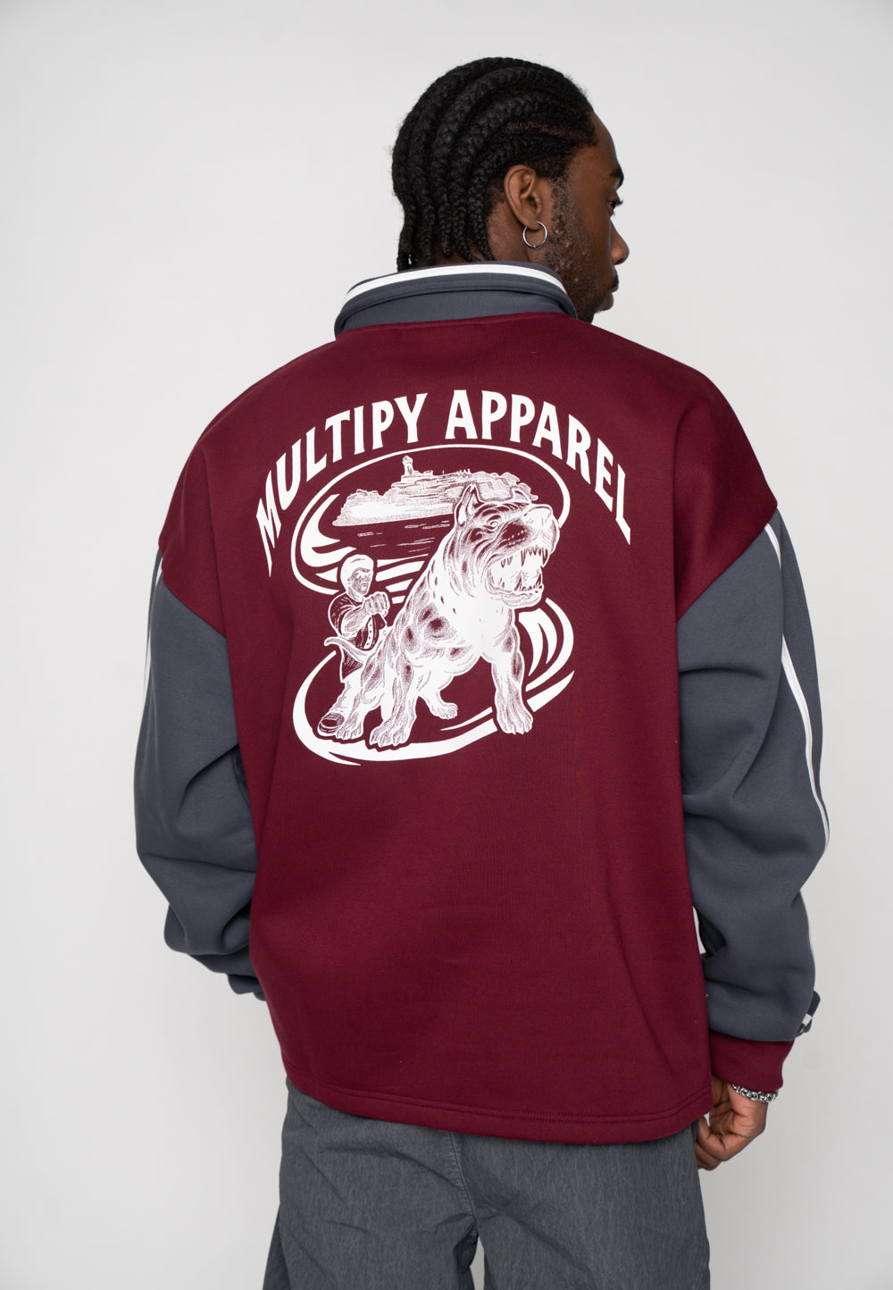 Oversized sweatshirt Polo RAD Maroon Red