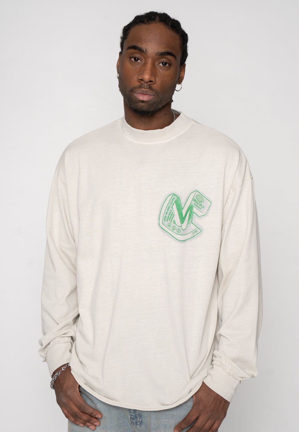 Oversize longsleeve BARIUM Glacier Gray