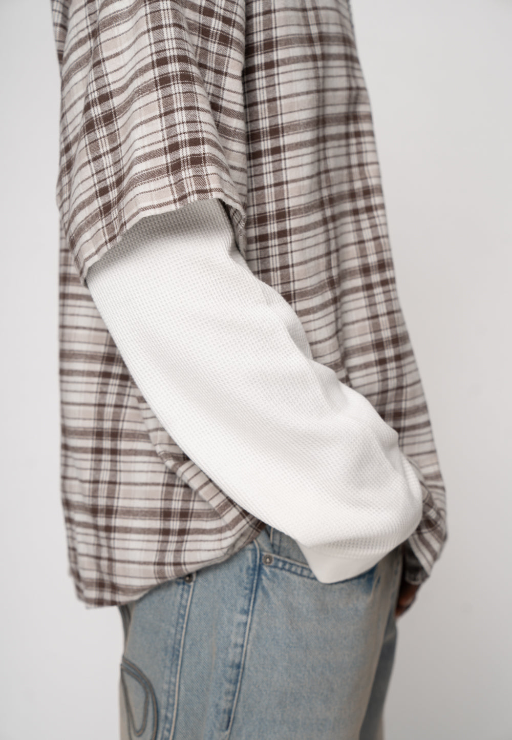 Oversize Double Longsleeve BANDING Glacier Gray