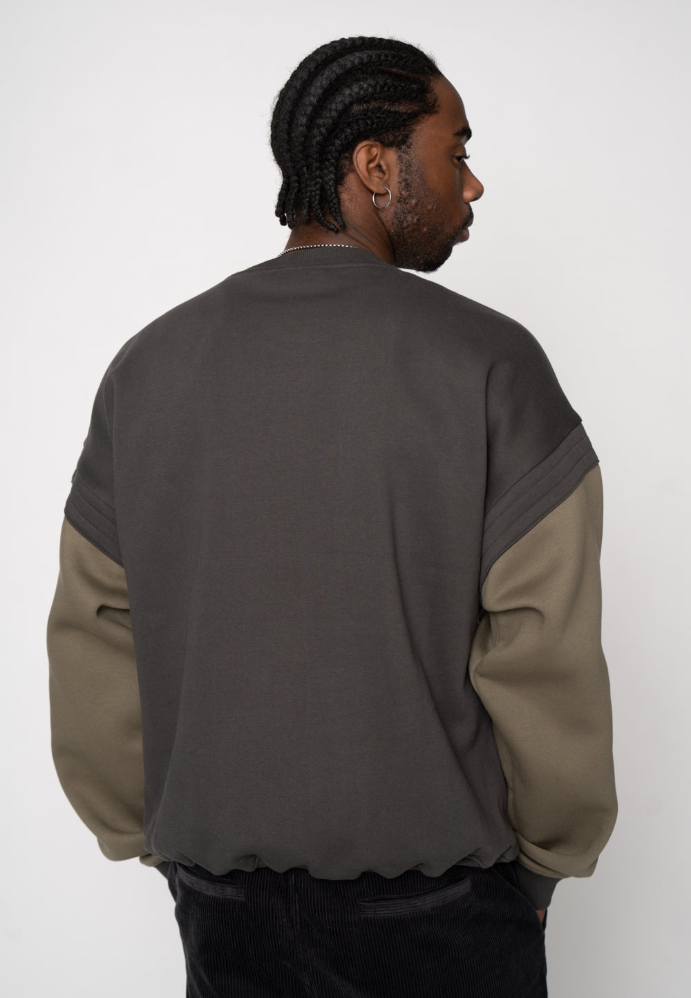 Oversized sweatshirt STACK Black Soda Washed