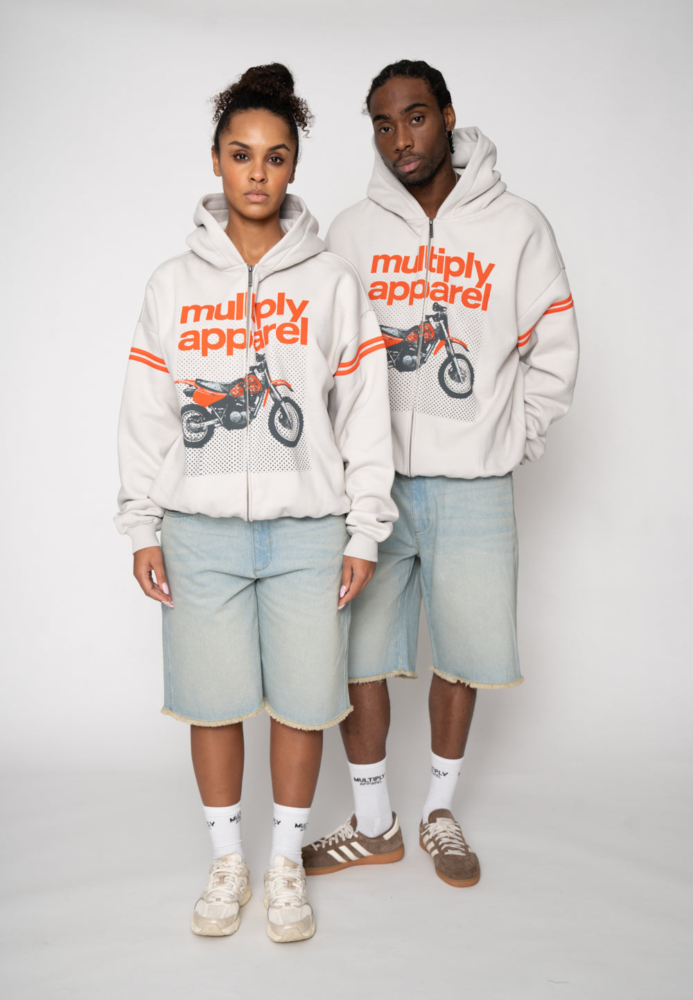 Oversized Zip Hoodie AUTOMOTIVE Glacier Gray