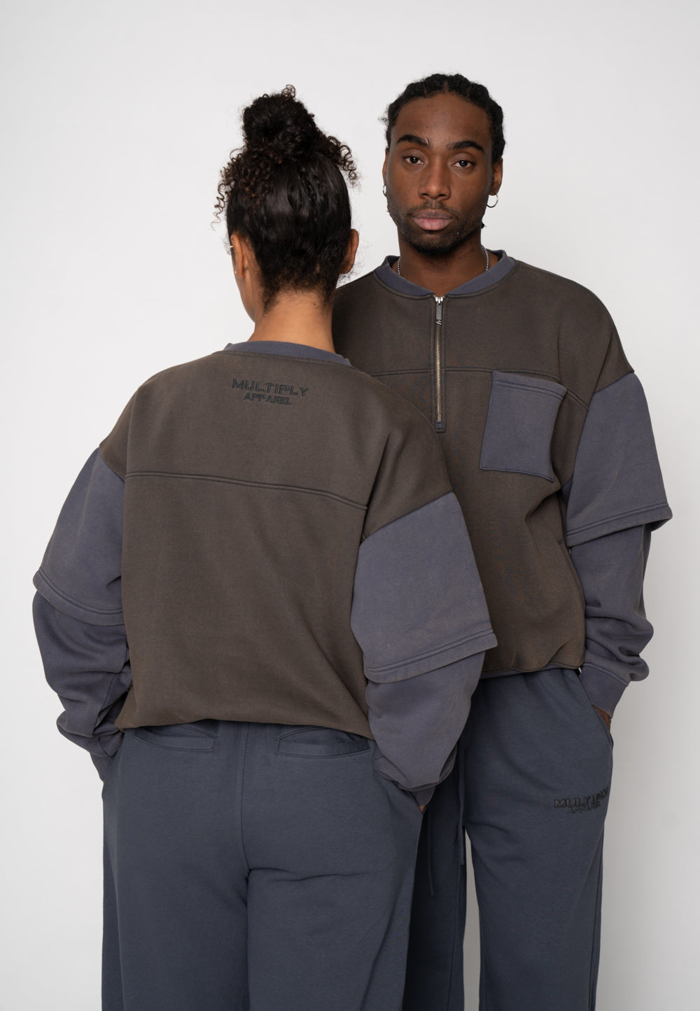 Oversize Half Zip VARIED Odyssey Grey