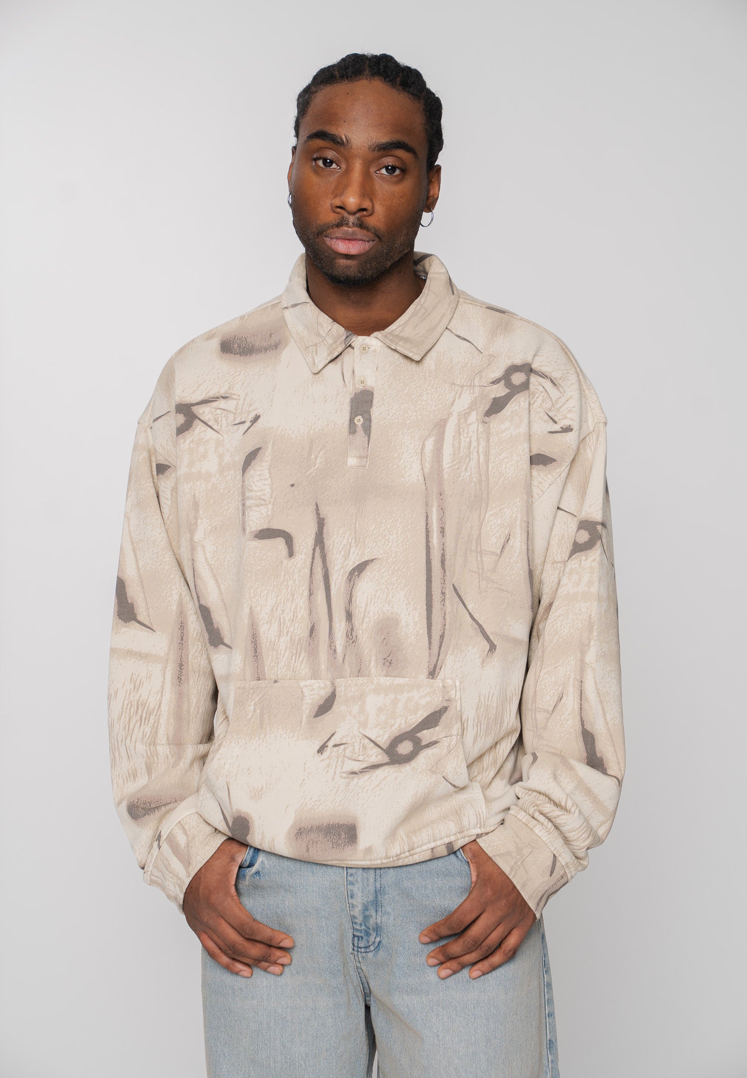 Oversized sweatshirt polo WILTED Castle Wall