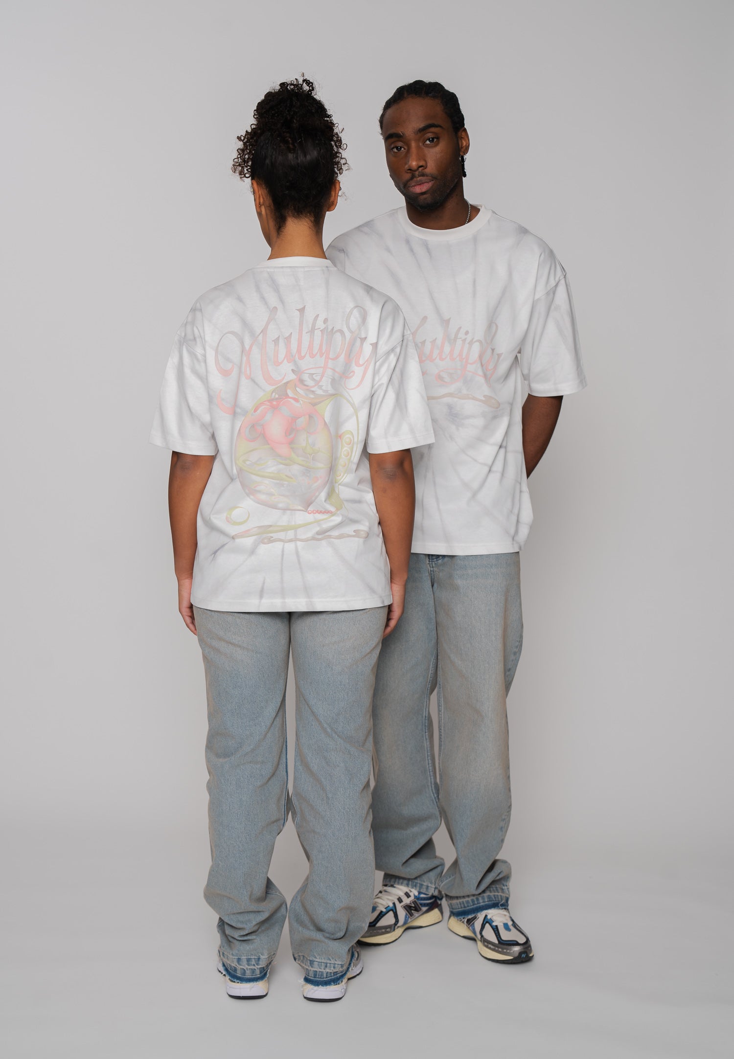 Oversize longsleeve HORSE SKETCH Black Soda Washed