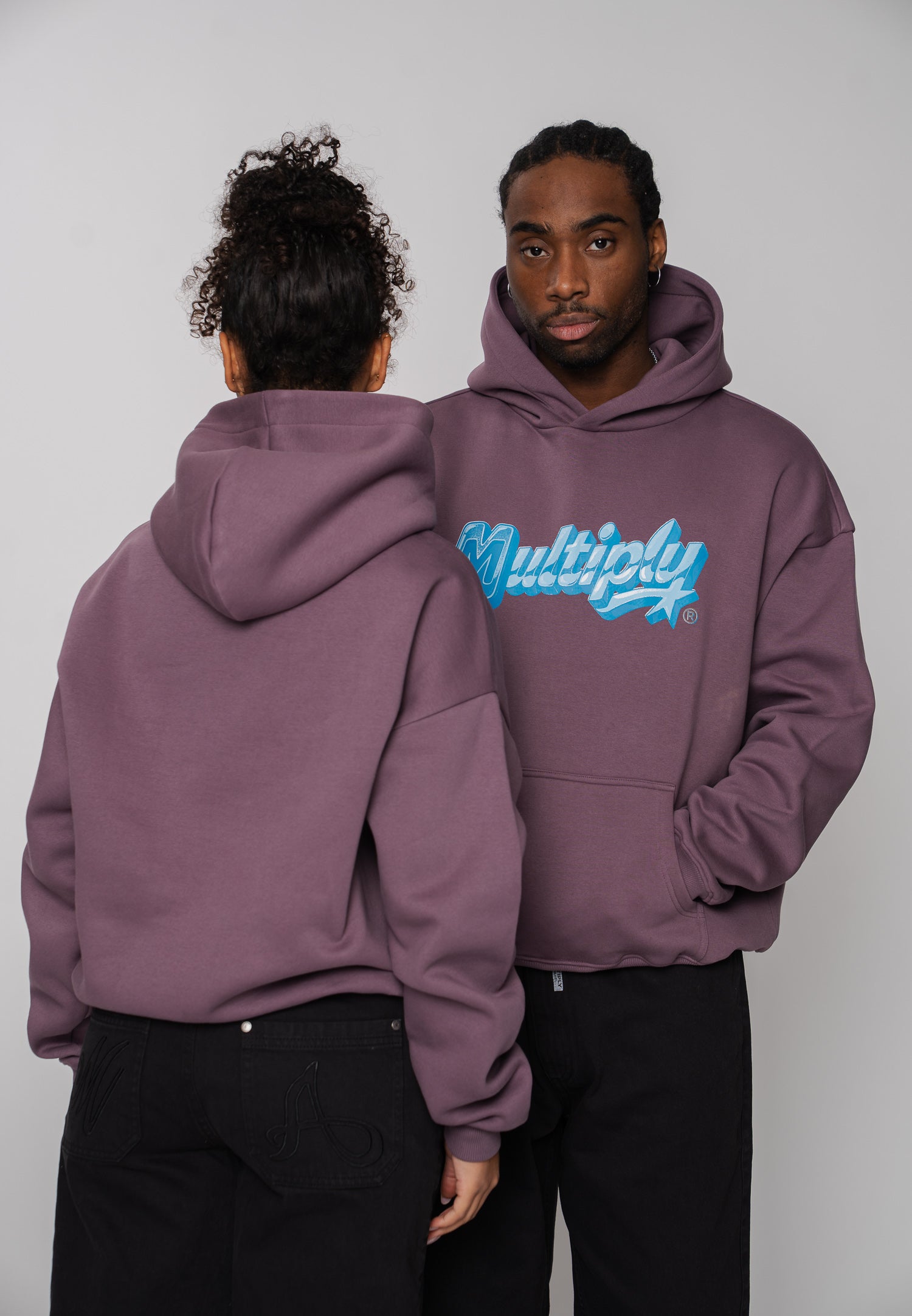 Oversized Hoodie DOG SKETCH Black Soda Washed