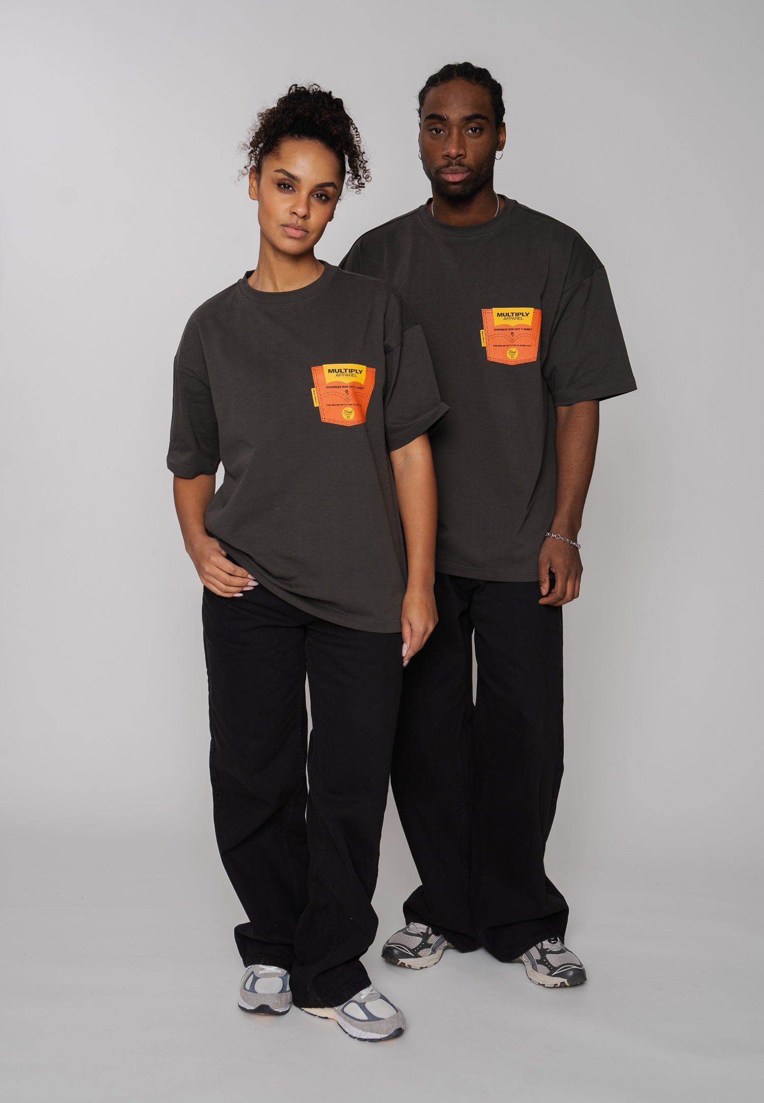 Oversized T-Shirt SNAKE SKETCH Black Soda Washed