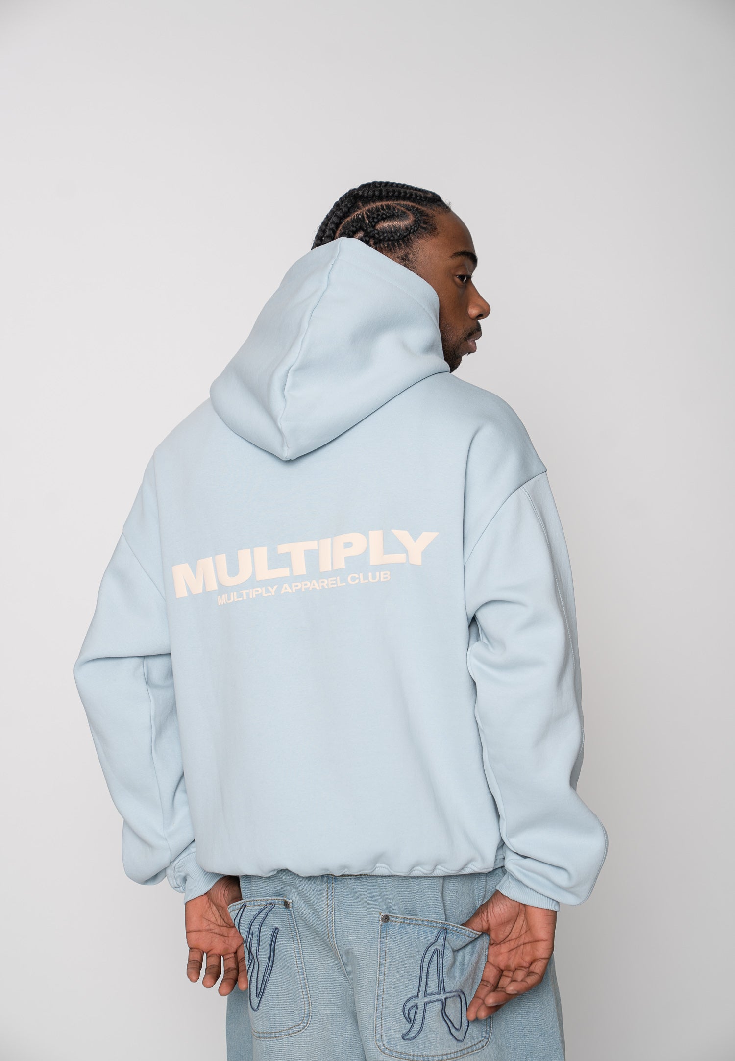Oversize Zip Hoodie MULTIPLY Black