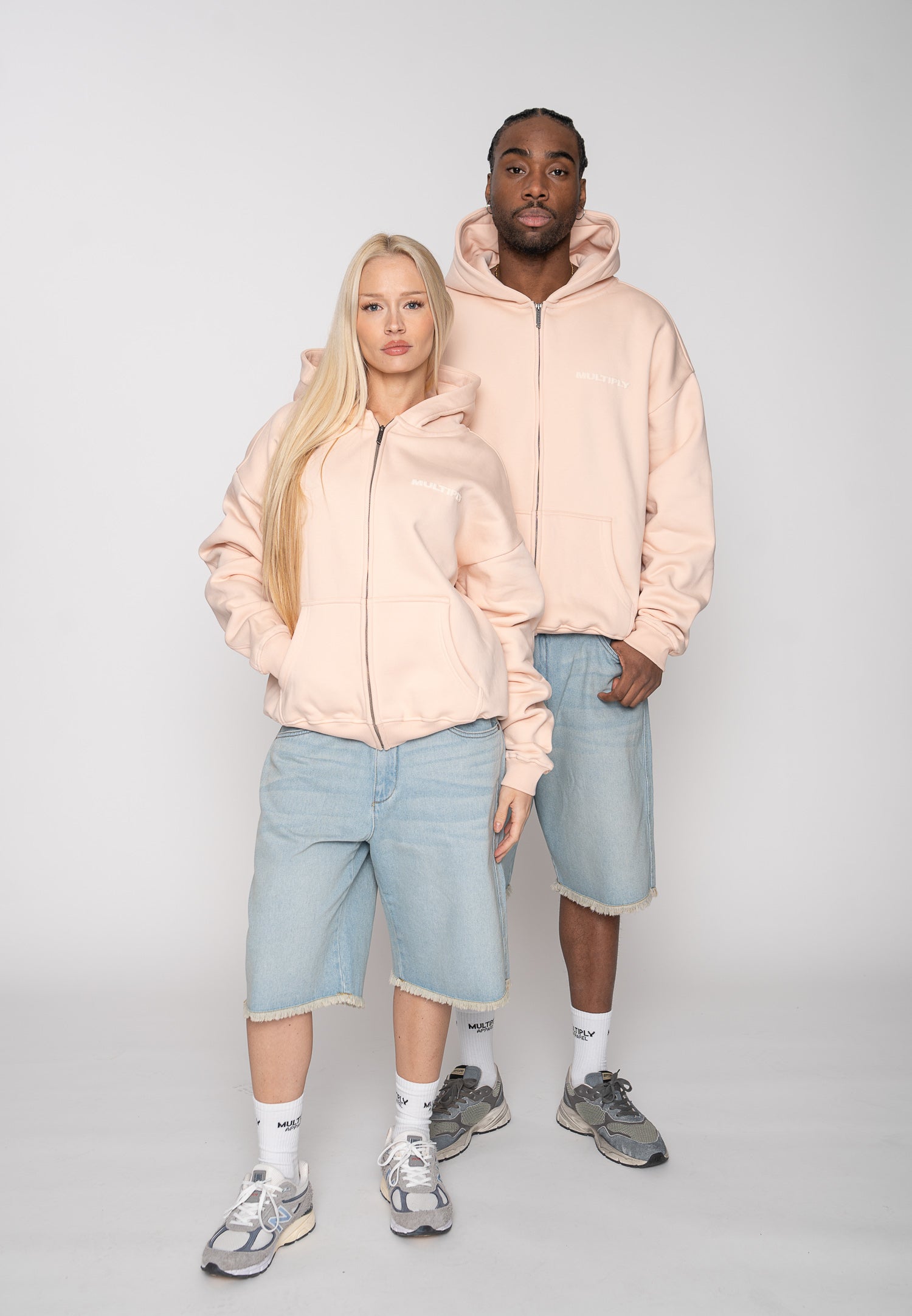 Oversize Zip Hoodie MULTIPLY Black