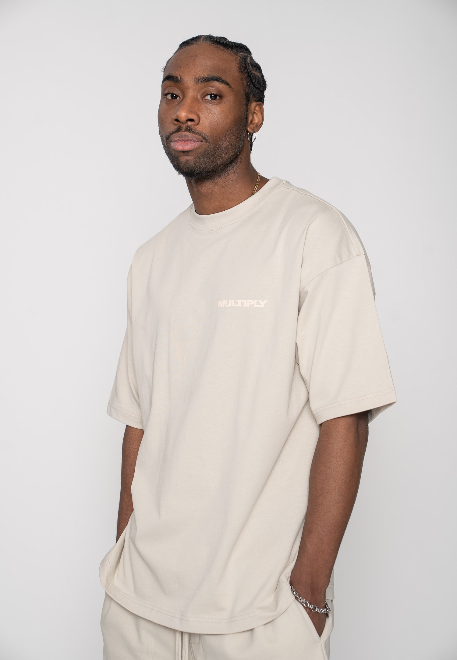 Oversized T-shirt MULTIPLY Straw