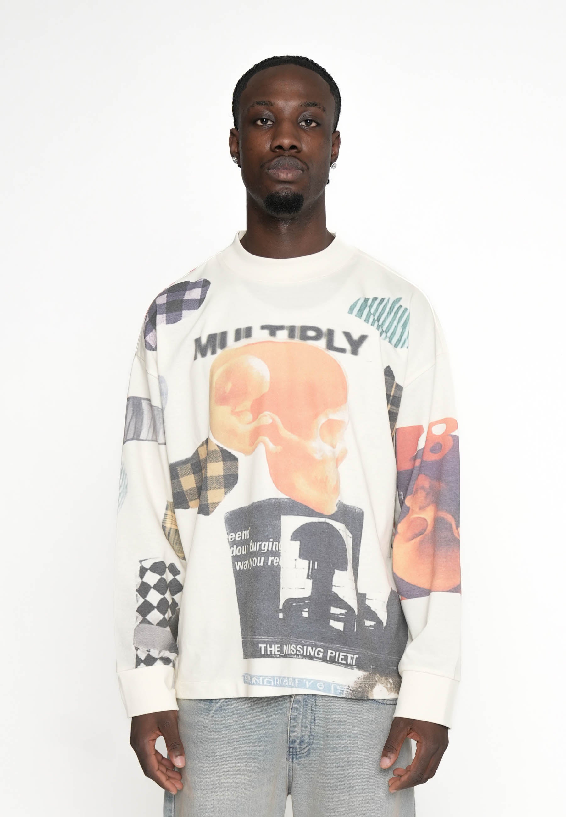 Oversize Longsleeve T-shirt QUILT Cloud Cream