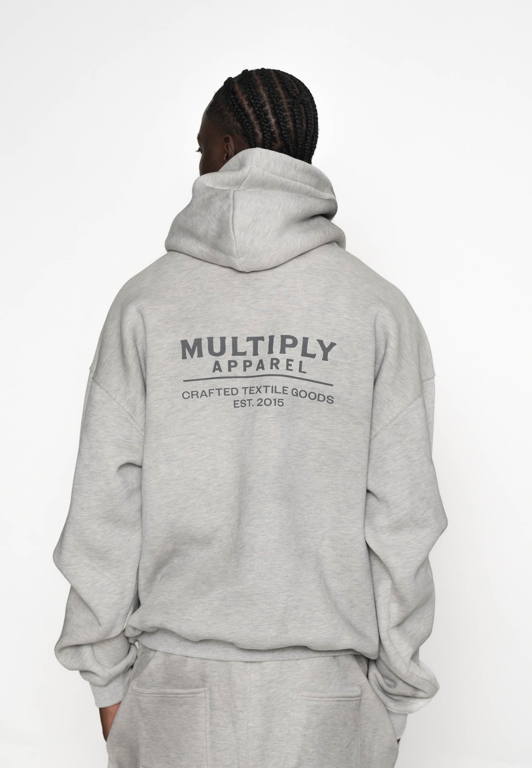 Oversize Hoodie OILED Grey Melange