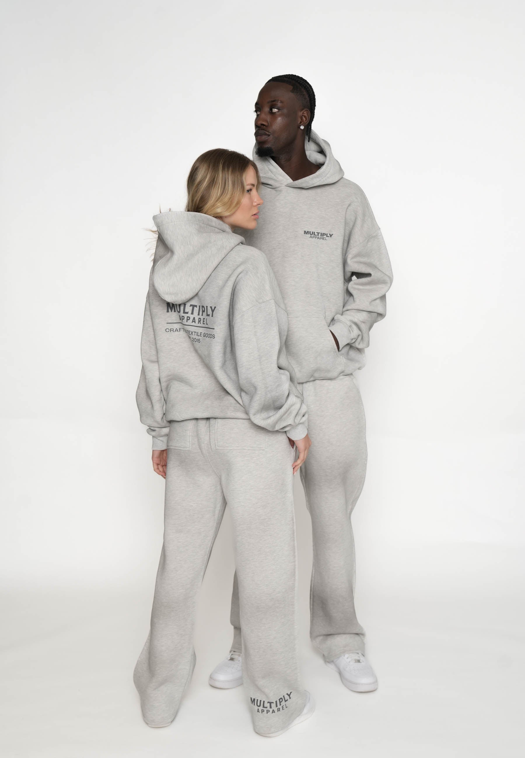 Oversize Hoodie OILED Grey Melange
