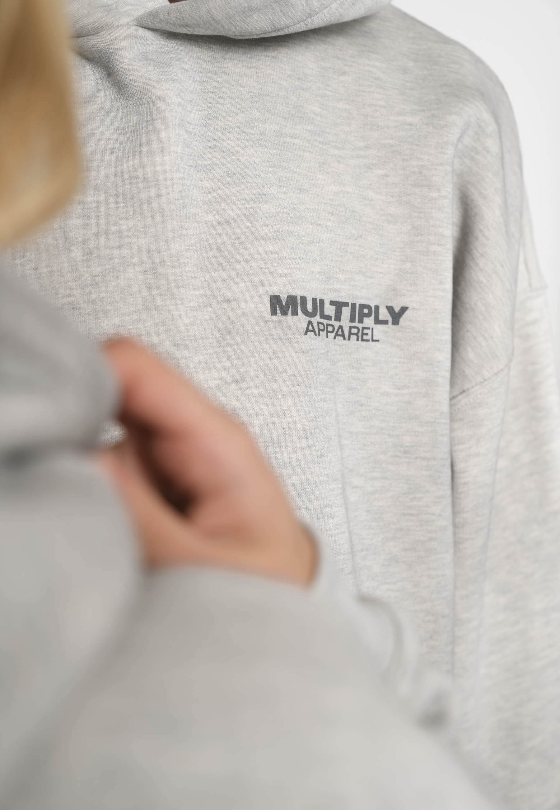 Oversize Hoodie OILED Grey Melange
