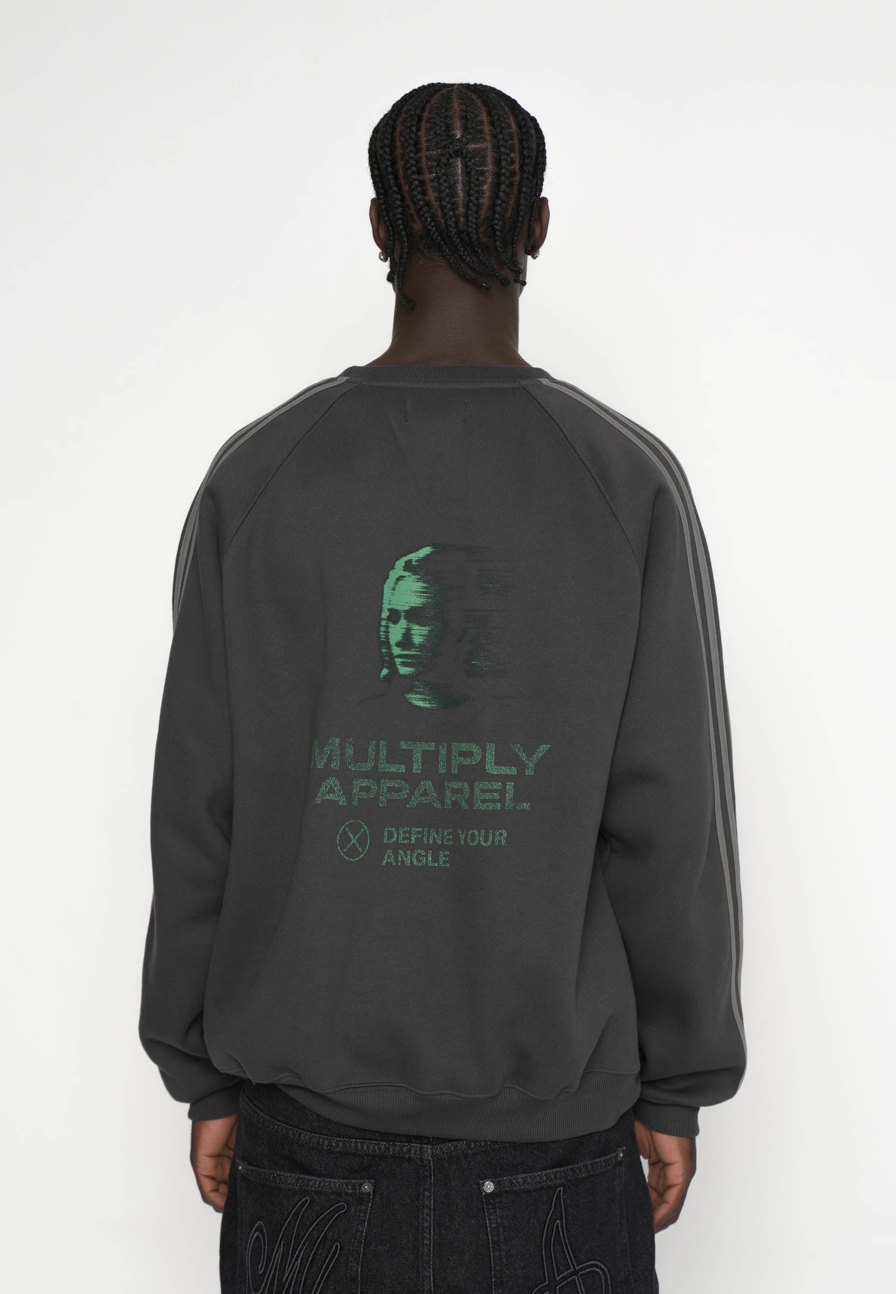 Oversize Sweatshirt SURVEILLANCE Black Soda Washed