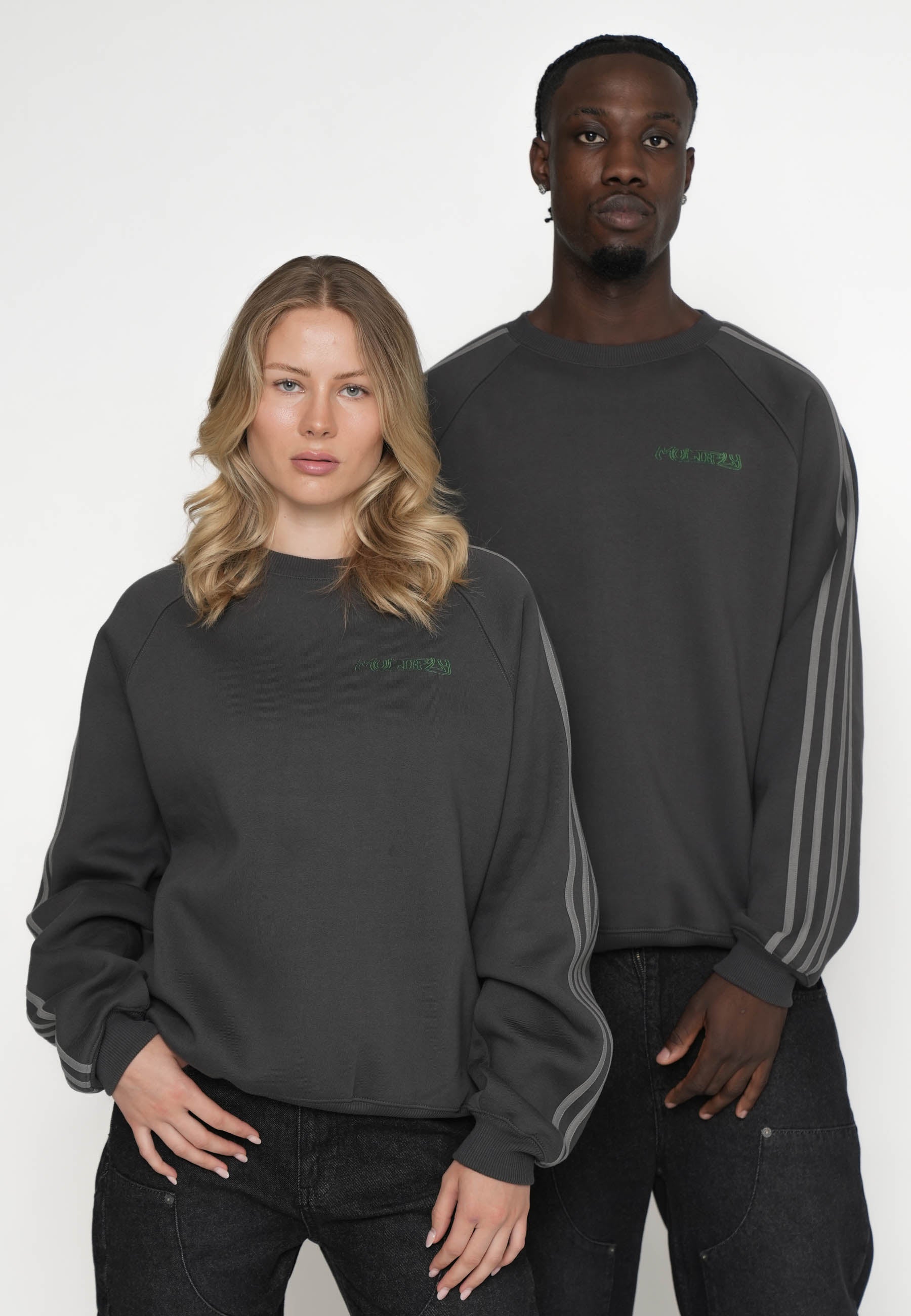 Oversize Sweatshirt SURVEILLANCE Black Soda Washed