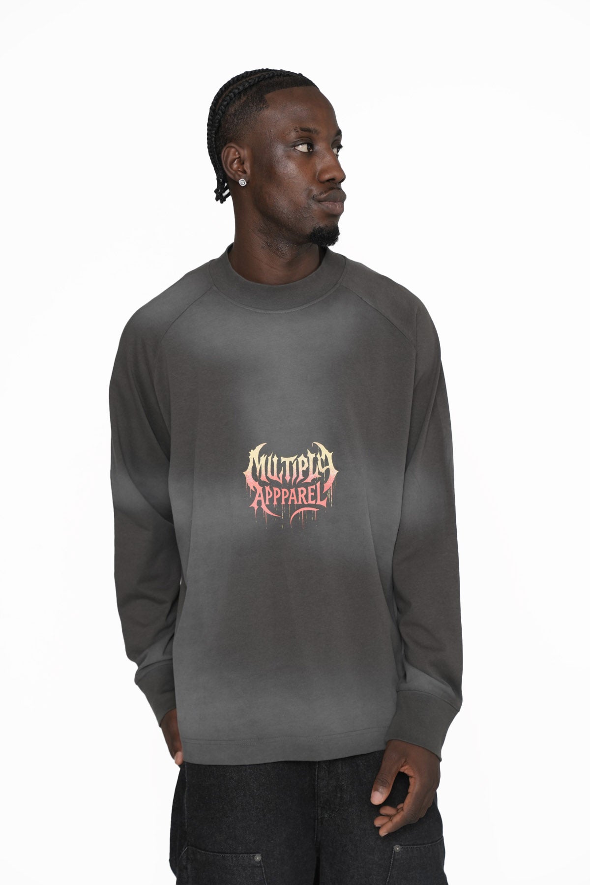 Oversize Sweatshirt CINEMATIC Black Soda Washed
