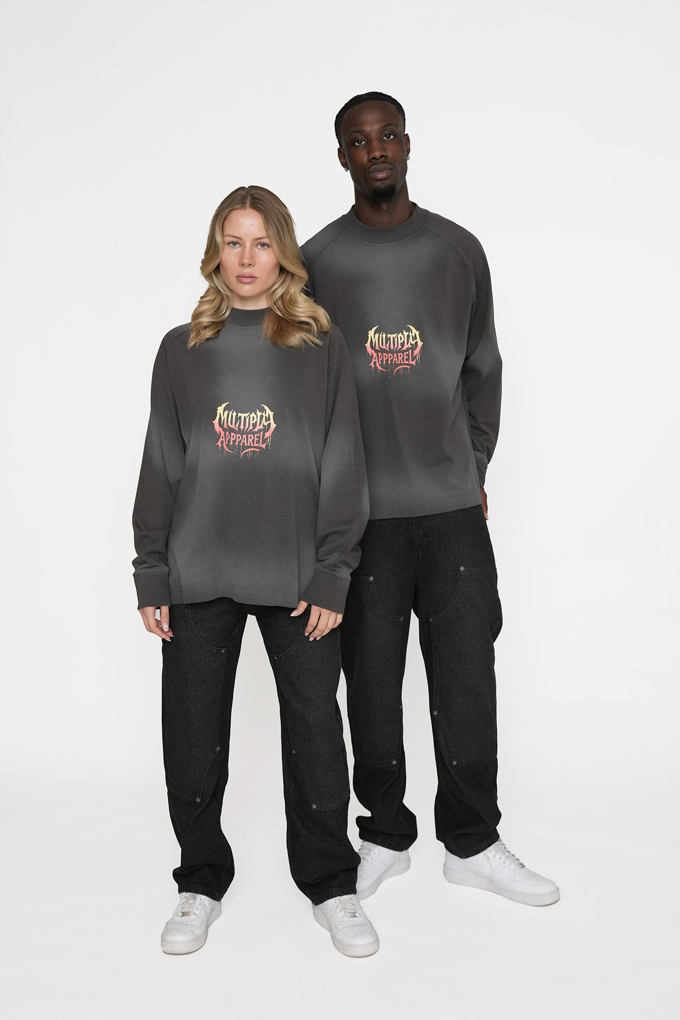 Oversize Sweatshirt CINEMATIC Black Soda Washed