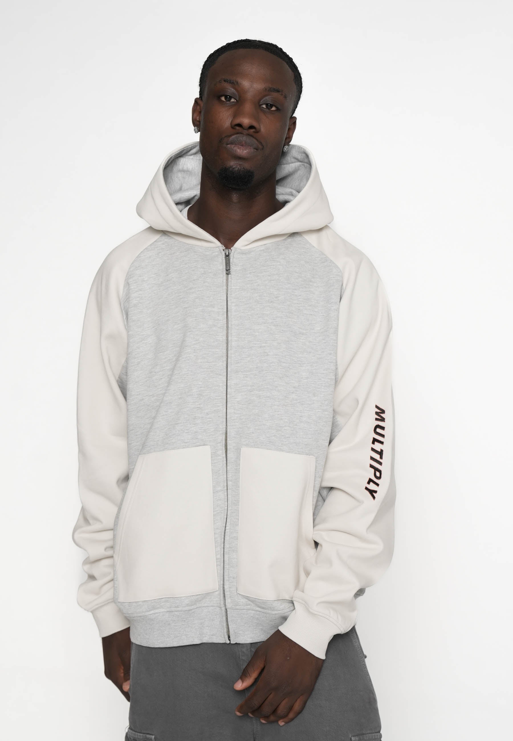 Oversize zip hoodie MULTIPLY Night Shadow