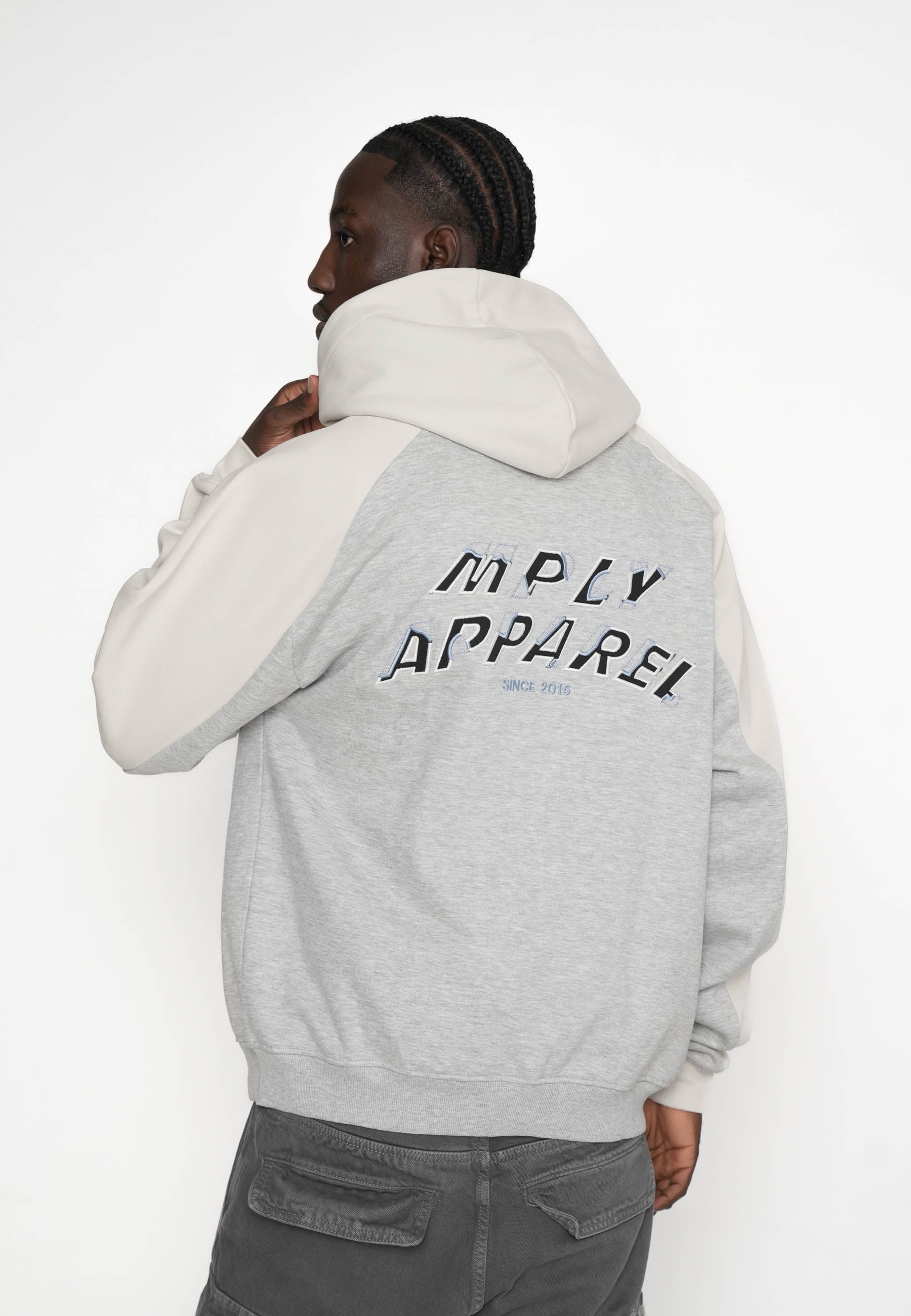 Oversize zip hoodie MULTIPLY Night Shadow