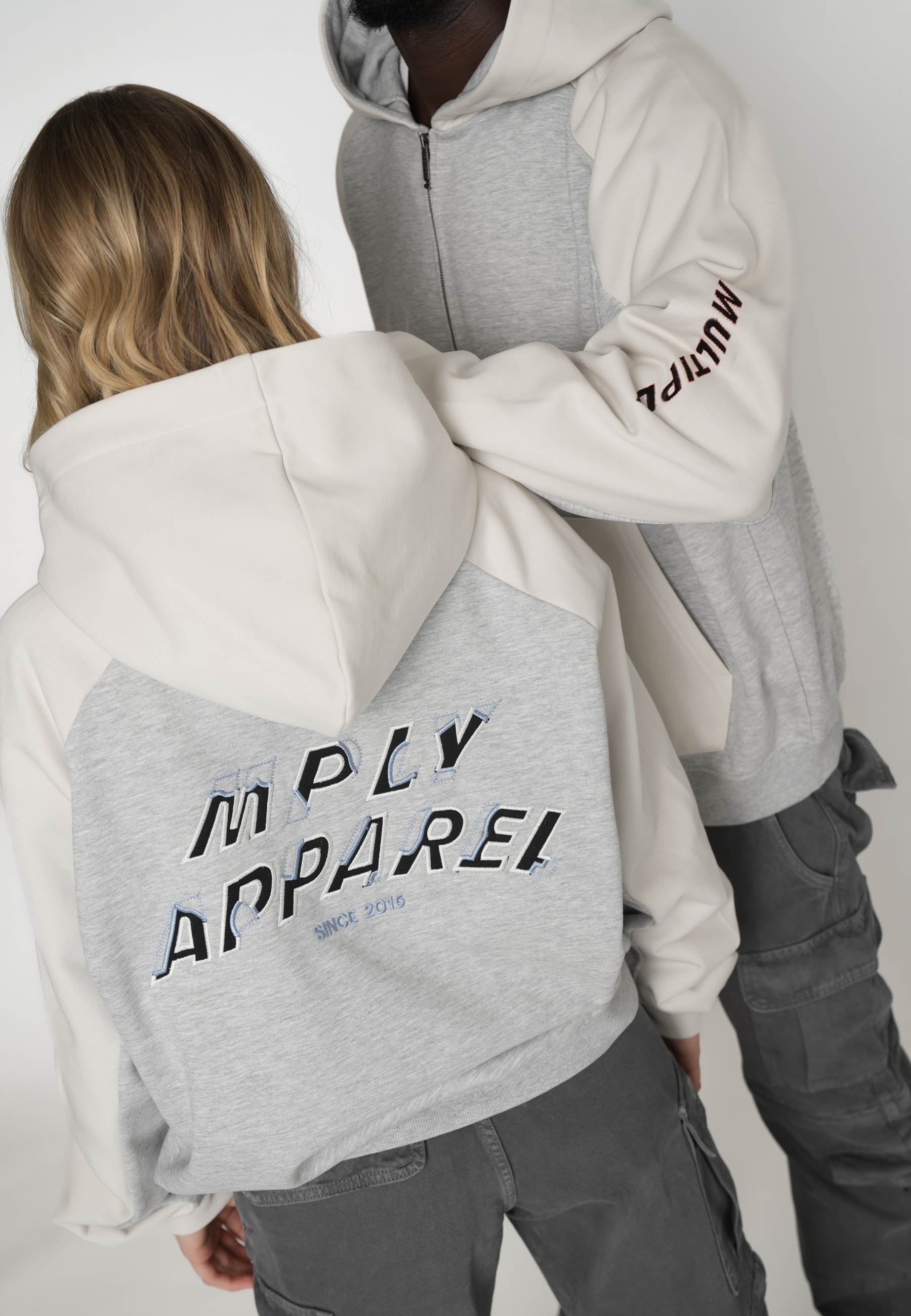 Oversize zip hoodie MULTIPLY Night Shadow